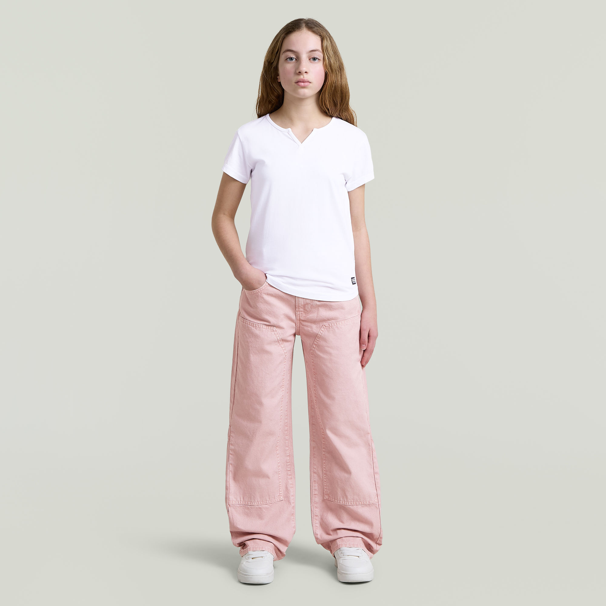 Thumbnail - Girls Bowey 3D Carpenter Loose Hose - Pink - mädchen