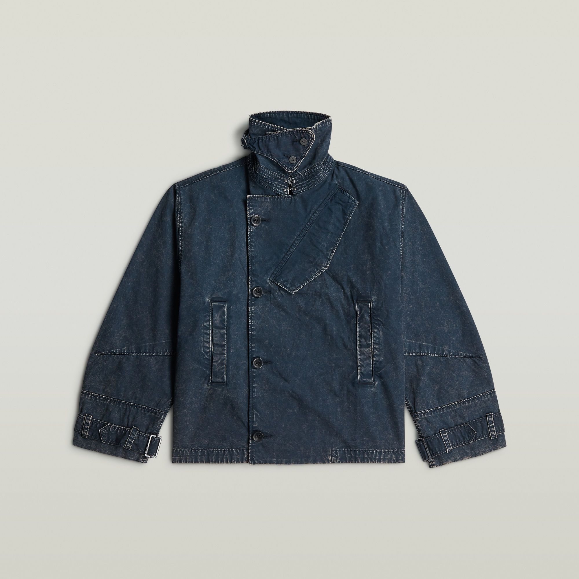 Thumbnail - Oversized Short Trenchcoat - Dunkelblau - Damen