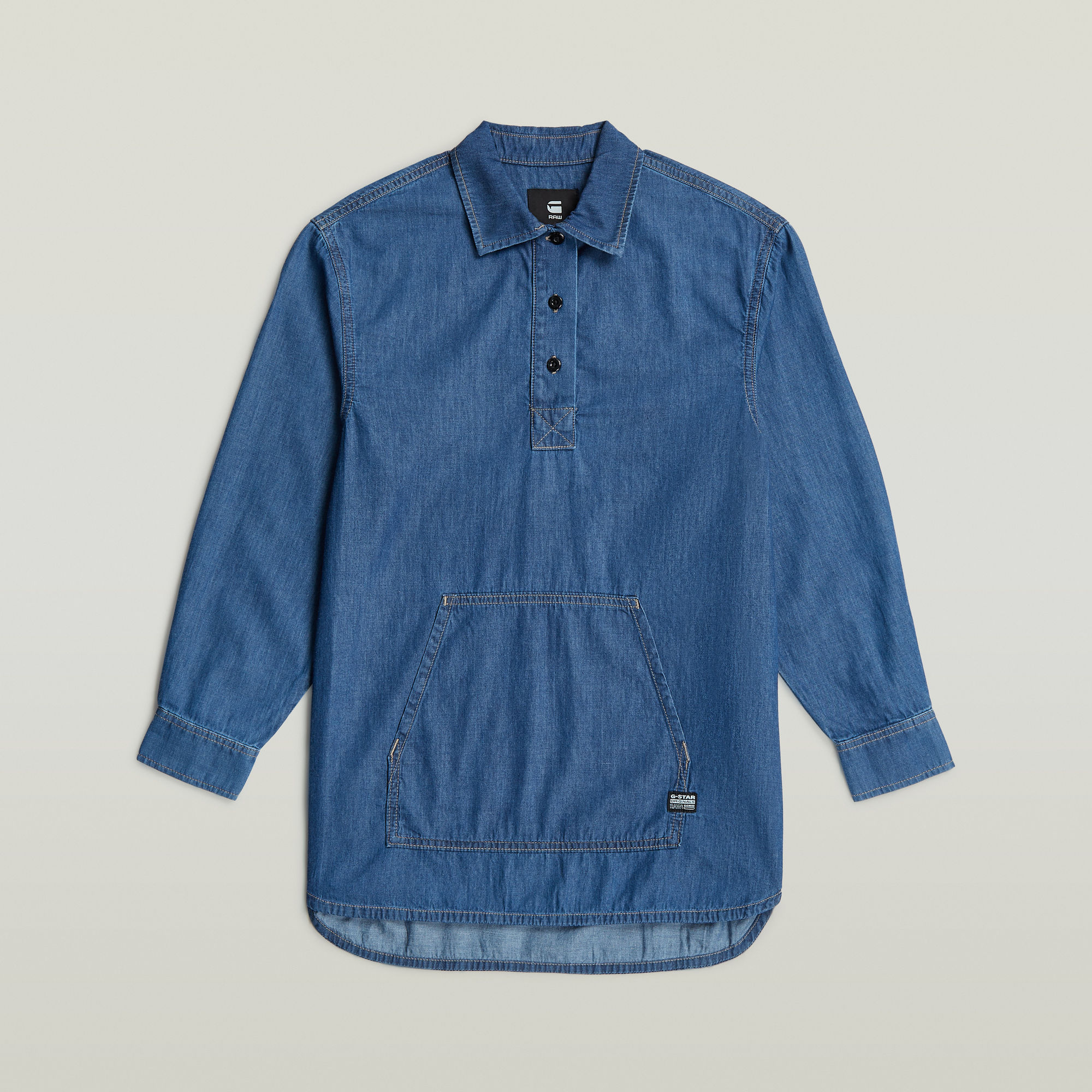 Thumbnail - Girls Beta Hemd - Mittelblau - mädchen