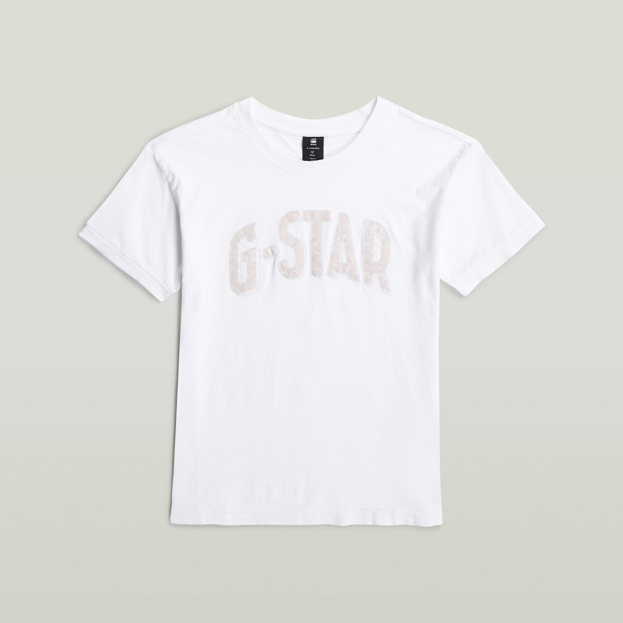 Thumbnail - Girls Badge Top T-Shirt - Weiß - mädchen