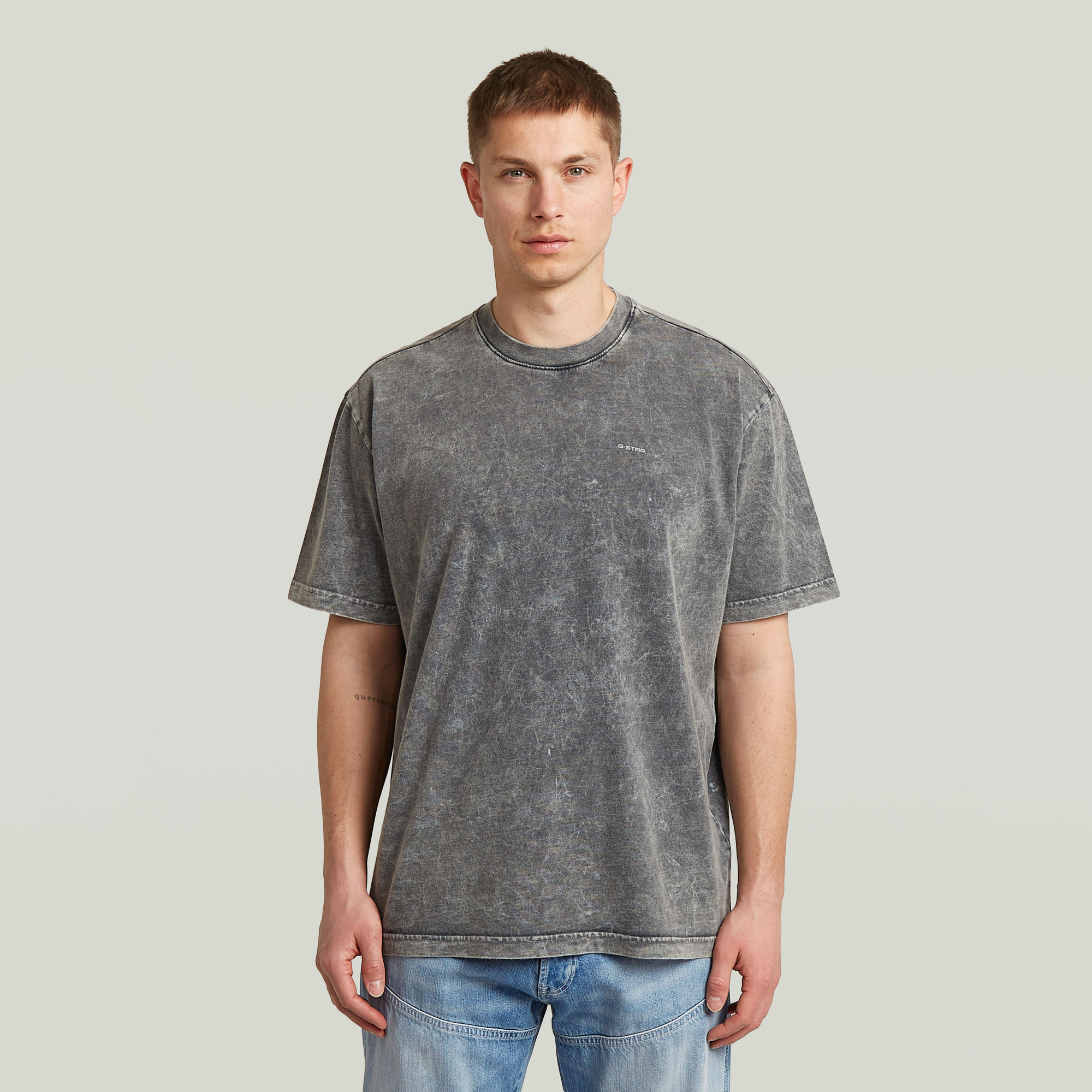 

Acid Washed T-Shirt - Black - Men
