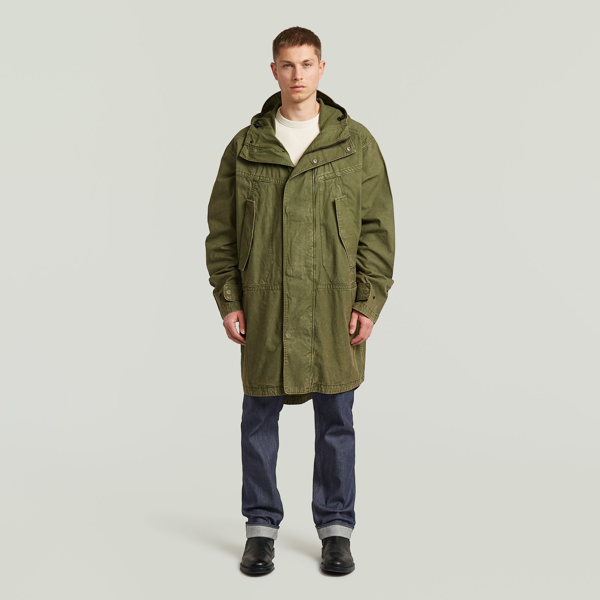 Long Parka - Grün - Herren