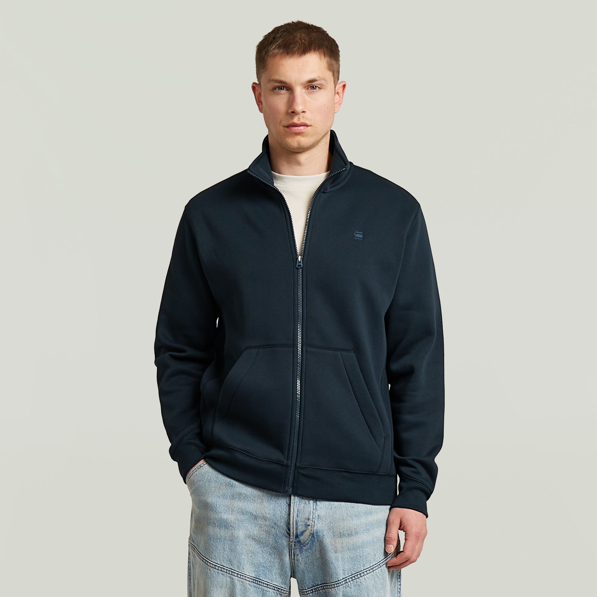 Premium Core Track Jacket Sweater - Dunkelblau - Herren