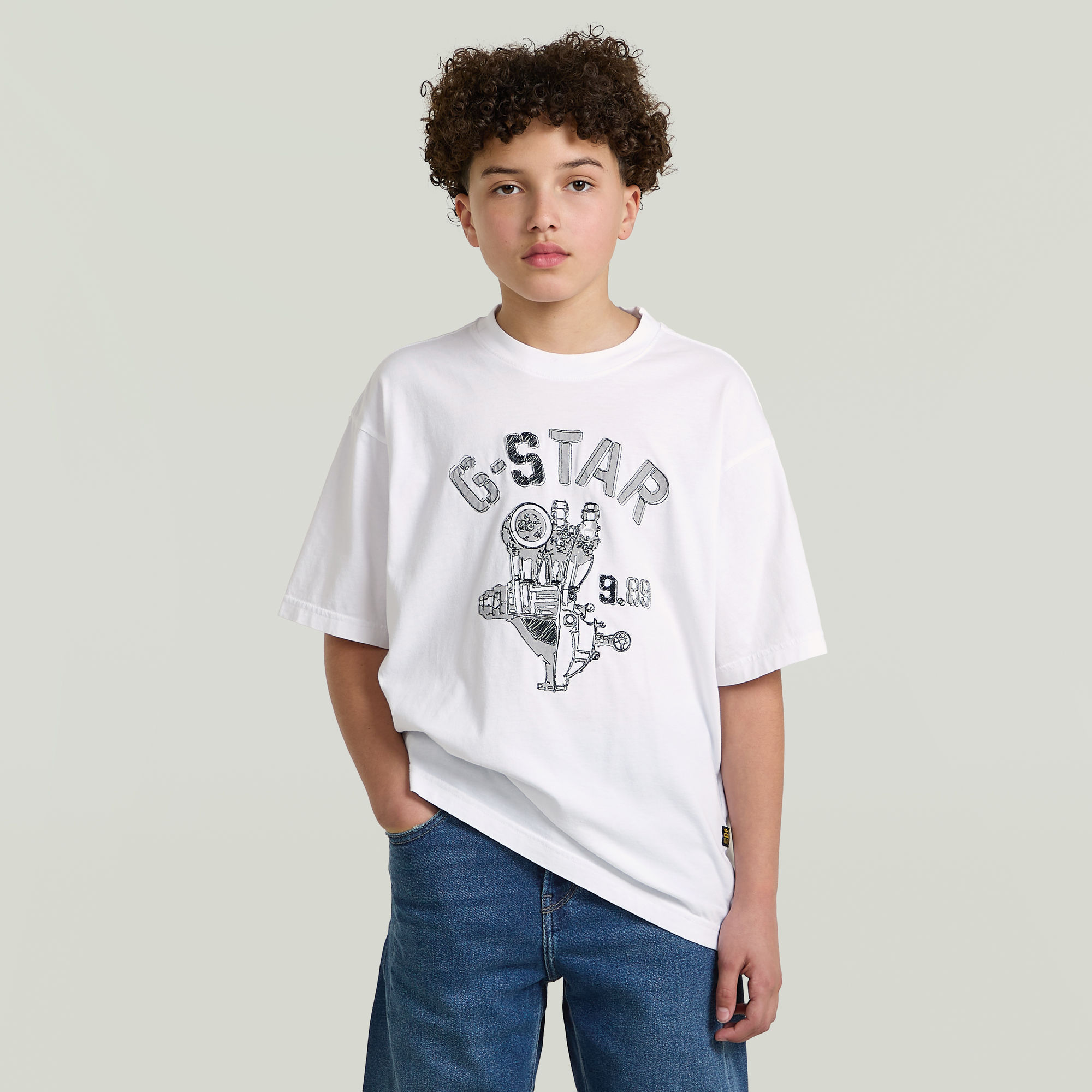 Boys Oversized T-Shirt - Weiß - jungen