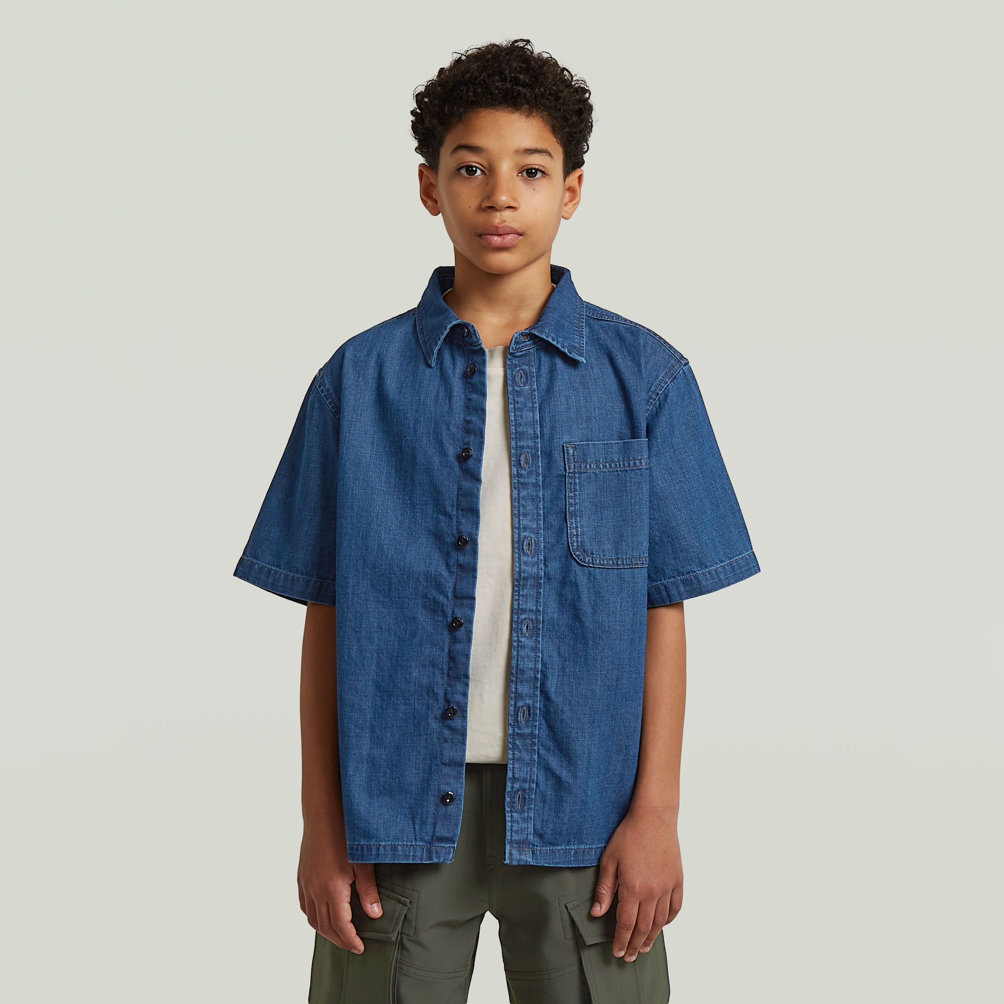 Boys Alvi Hemd - Dunkelblau - jungen