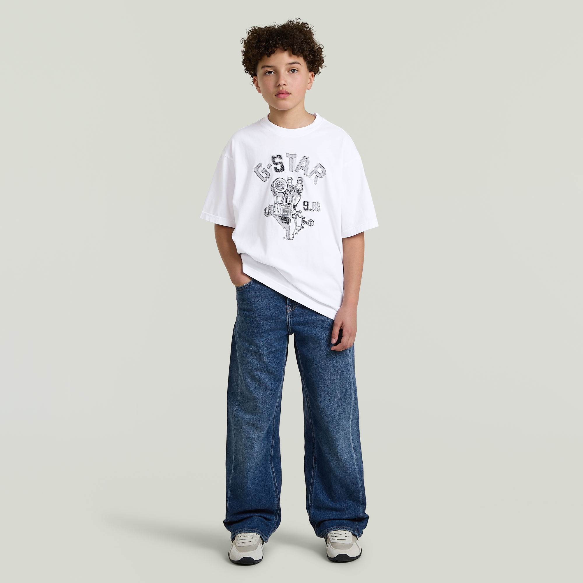 Thumbnail - Boys Bend Loose Jeans - Mittelblau - jungen