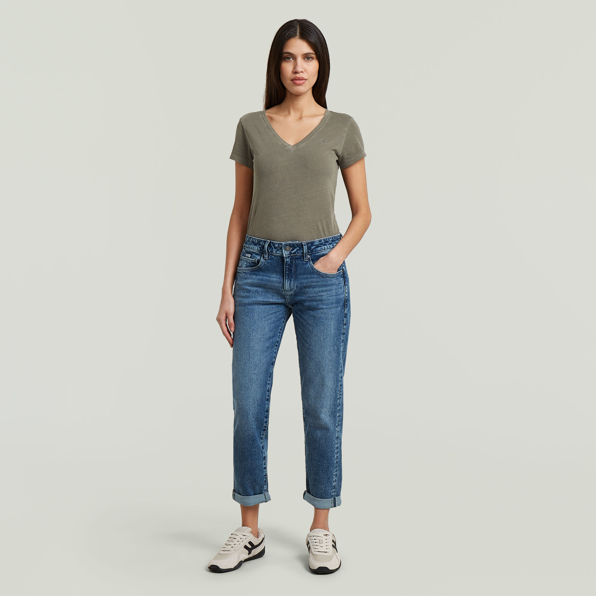 Thumbnail - Kate Boyfriend Jeans - Mittelblau - Damen
