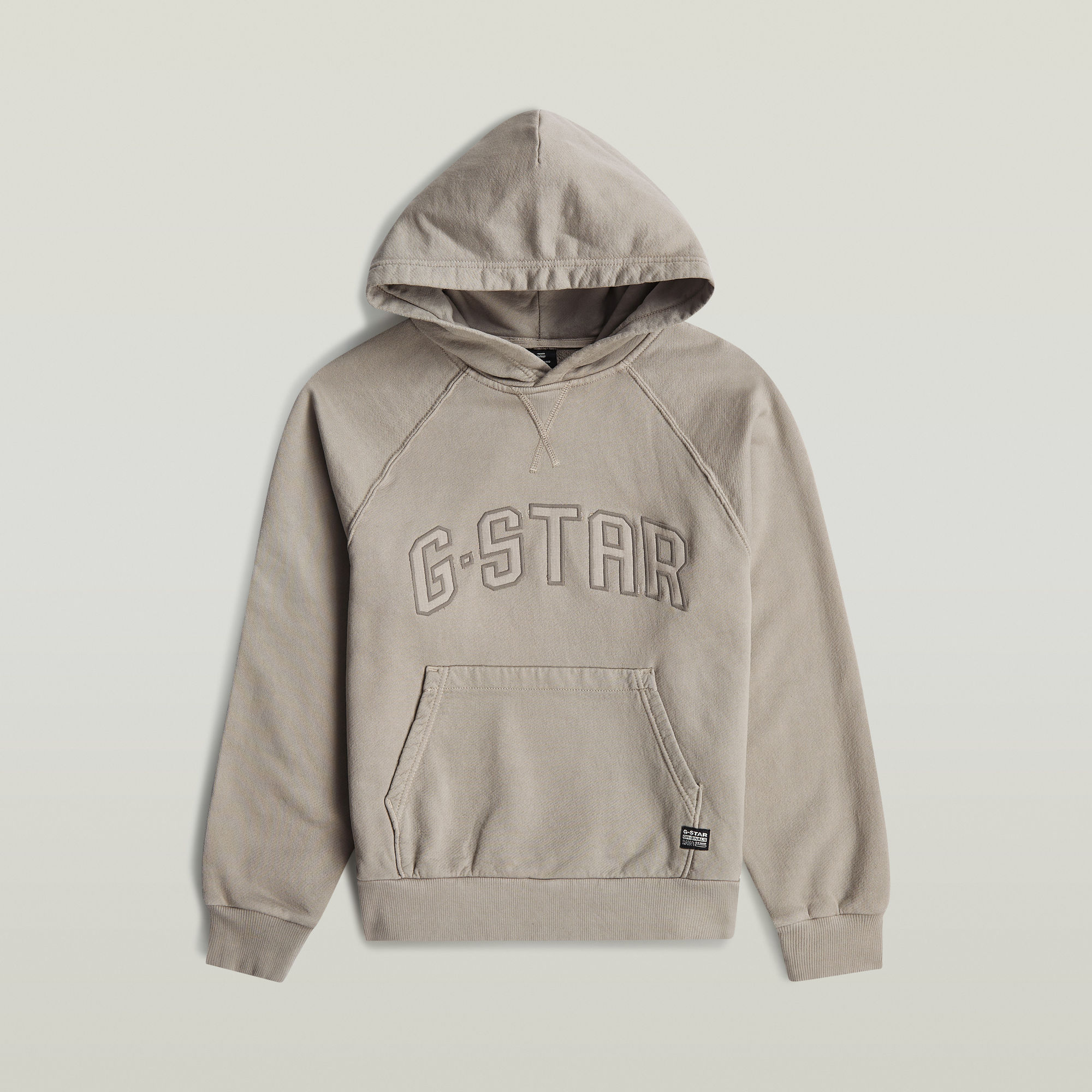 Thumbnail - Boys Basic Coll Hooded Sweatshirt - Grau - jungen