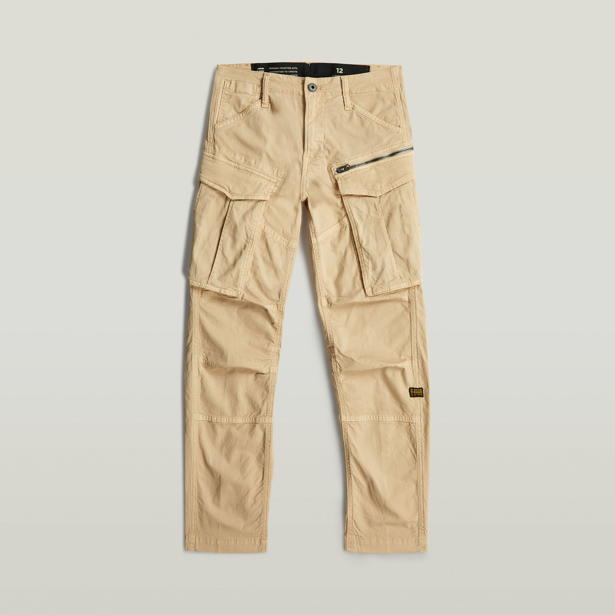 Thumbnail - Boys Rovic Zip 3D Regular Tapered Hose - Beige - jungen