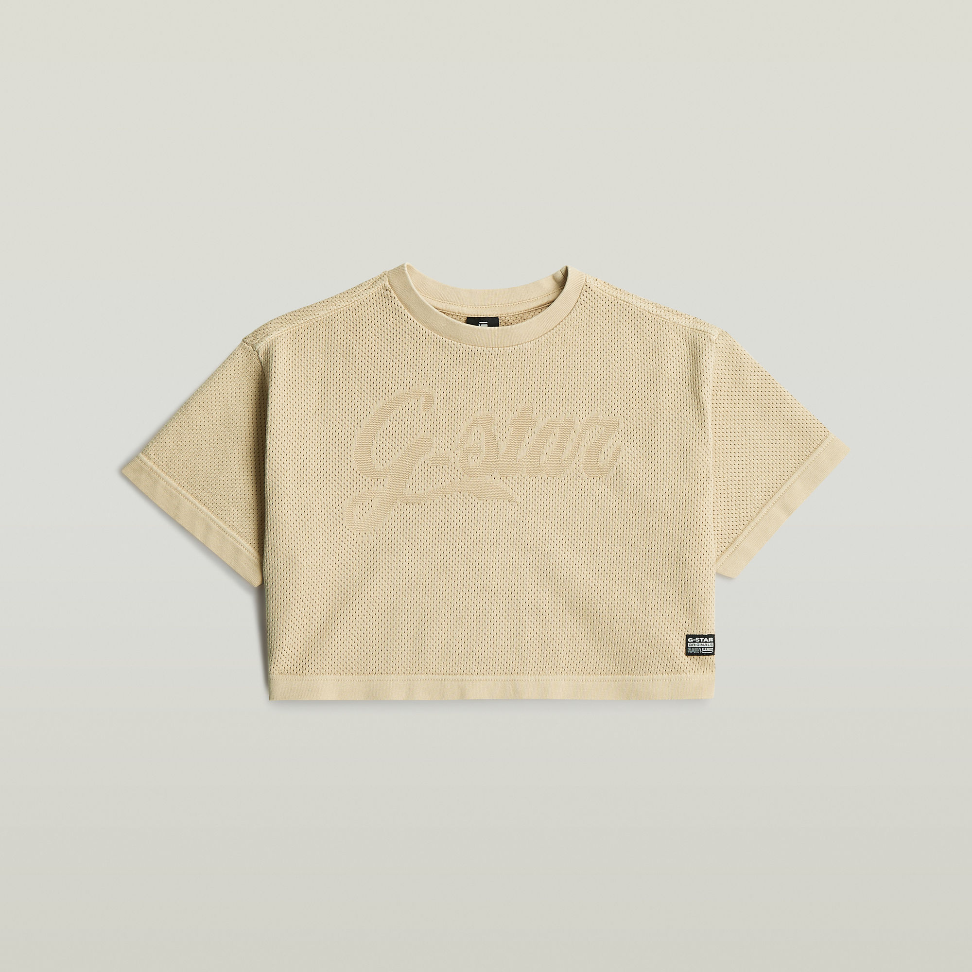 Thumbnail - Girls Boxy Cropped T-Shirt - Beige - mädchen