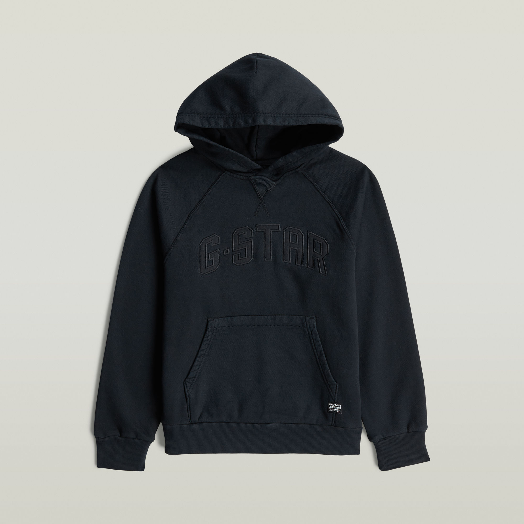 Thumbnail - Boys Basic Coll Hooded Sweatshirt - Dunkelblau - jungen