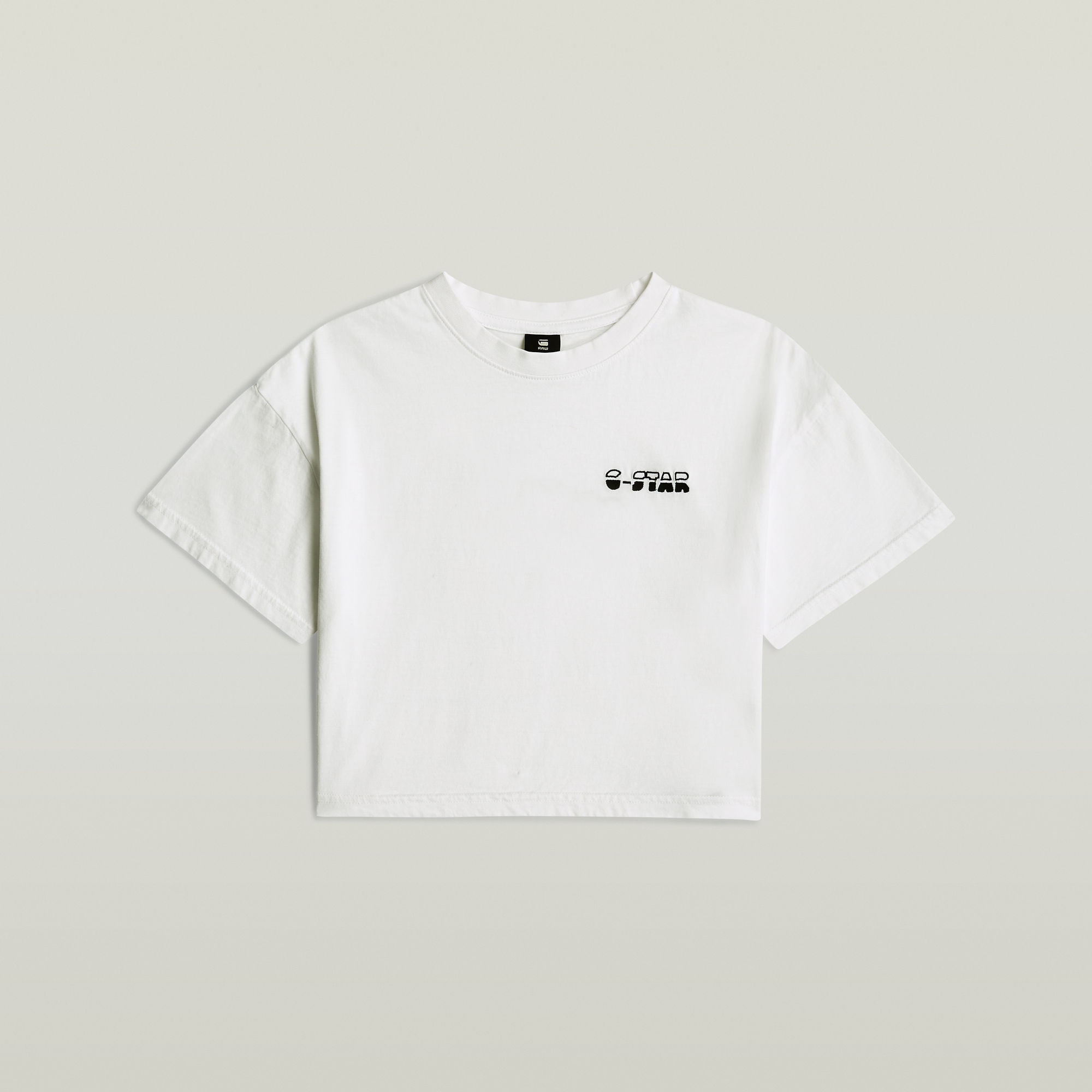 Thumbnail - Girls Cropped Relaxed T-Shirt - Weiß - mädchen