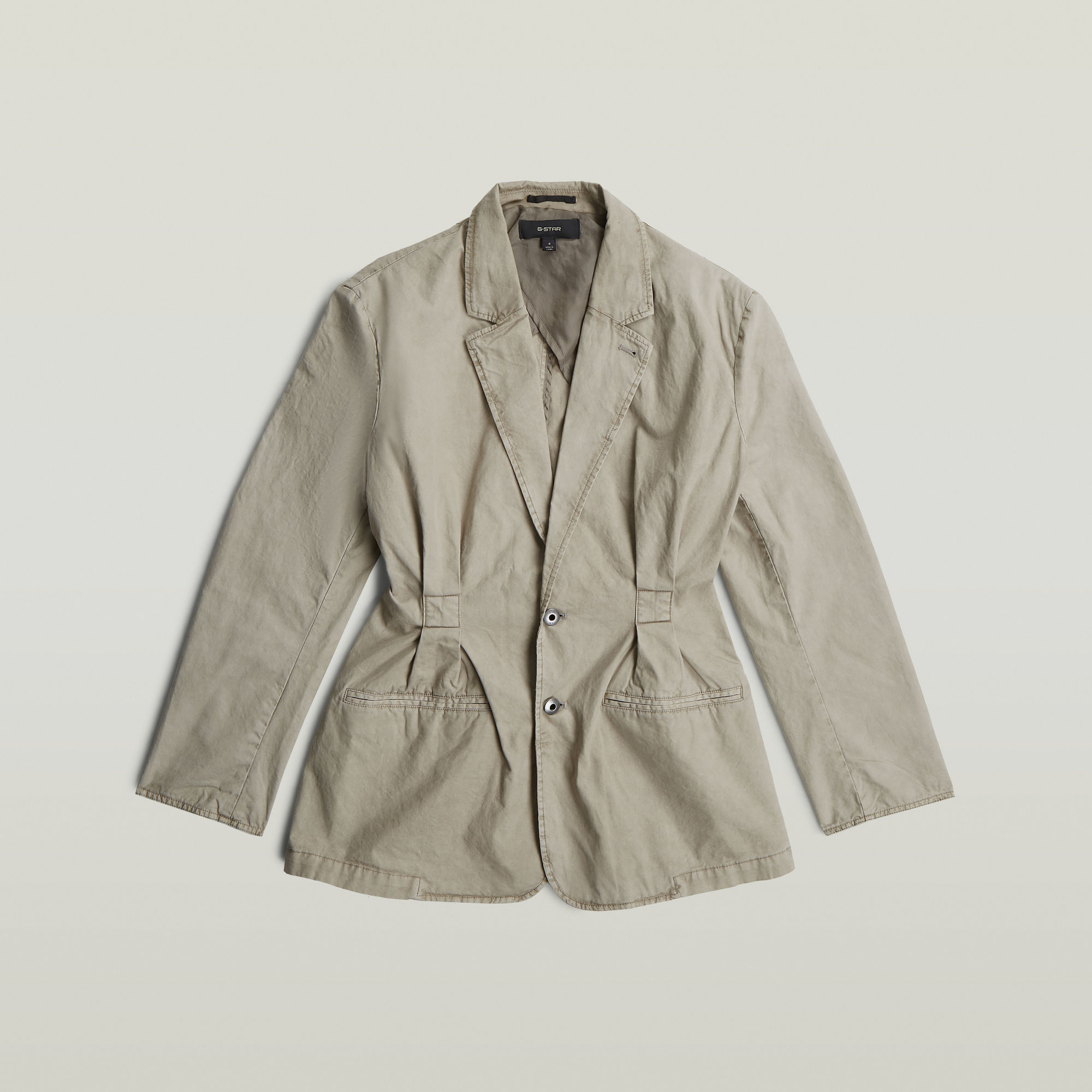 Cinched Blazer - Beige - Damen