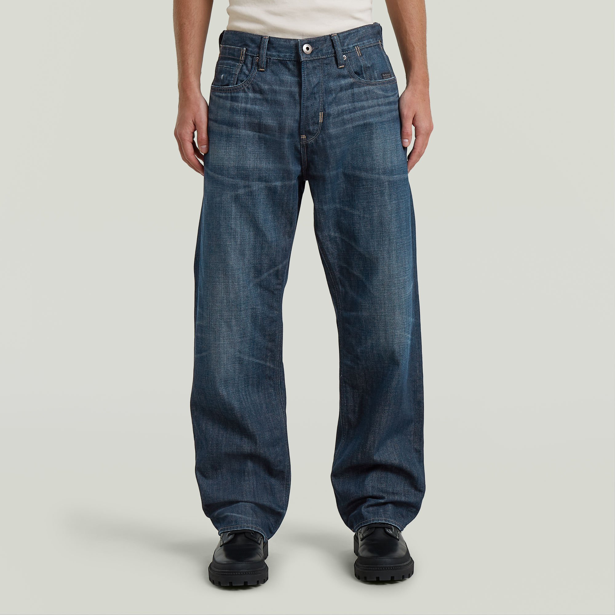 Deeggie Relaxed Straight Jeans - Dunkelblau - Herren