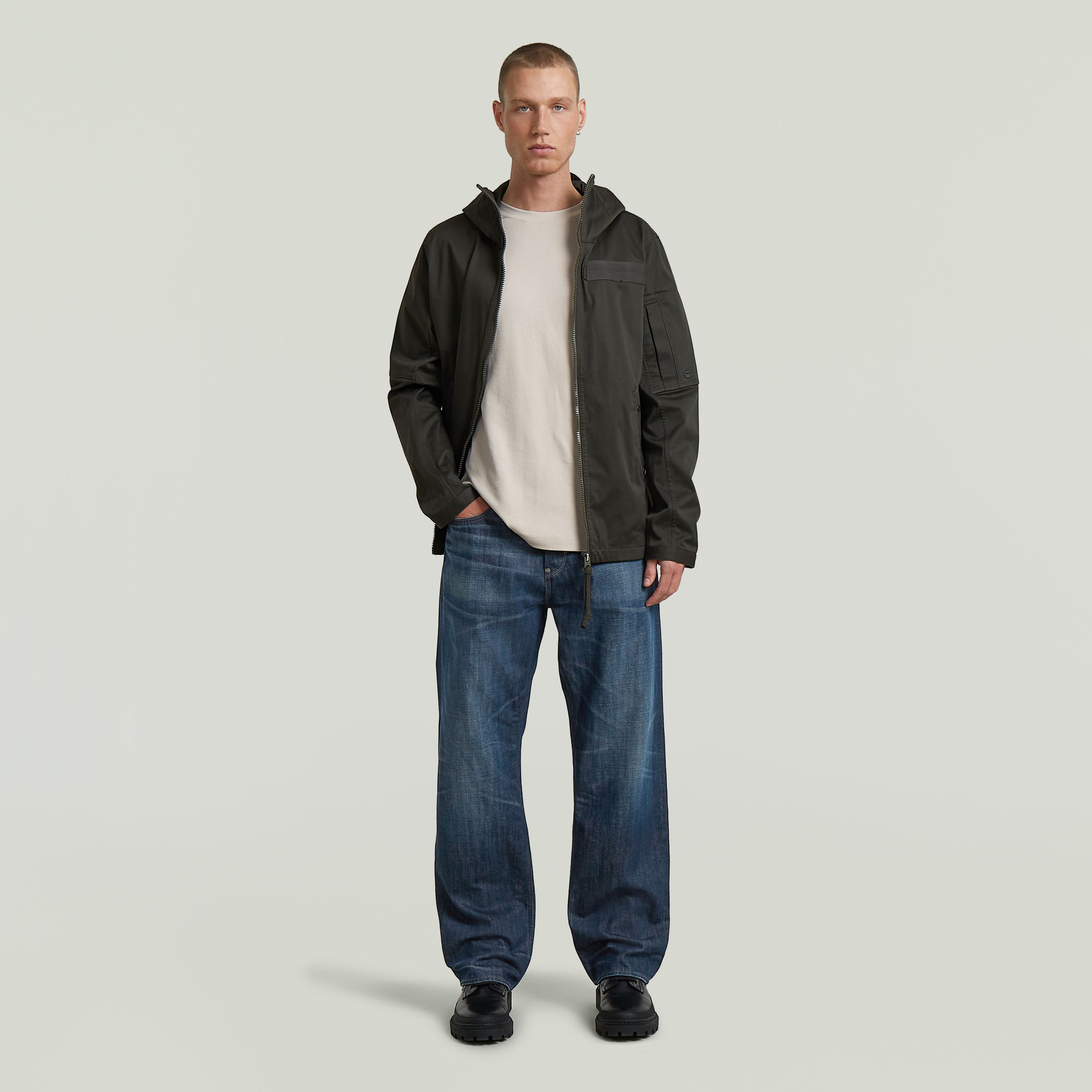 Thumbnail - Deeggie Relaxed Straight Jeans - Dunkelblau - Herren