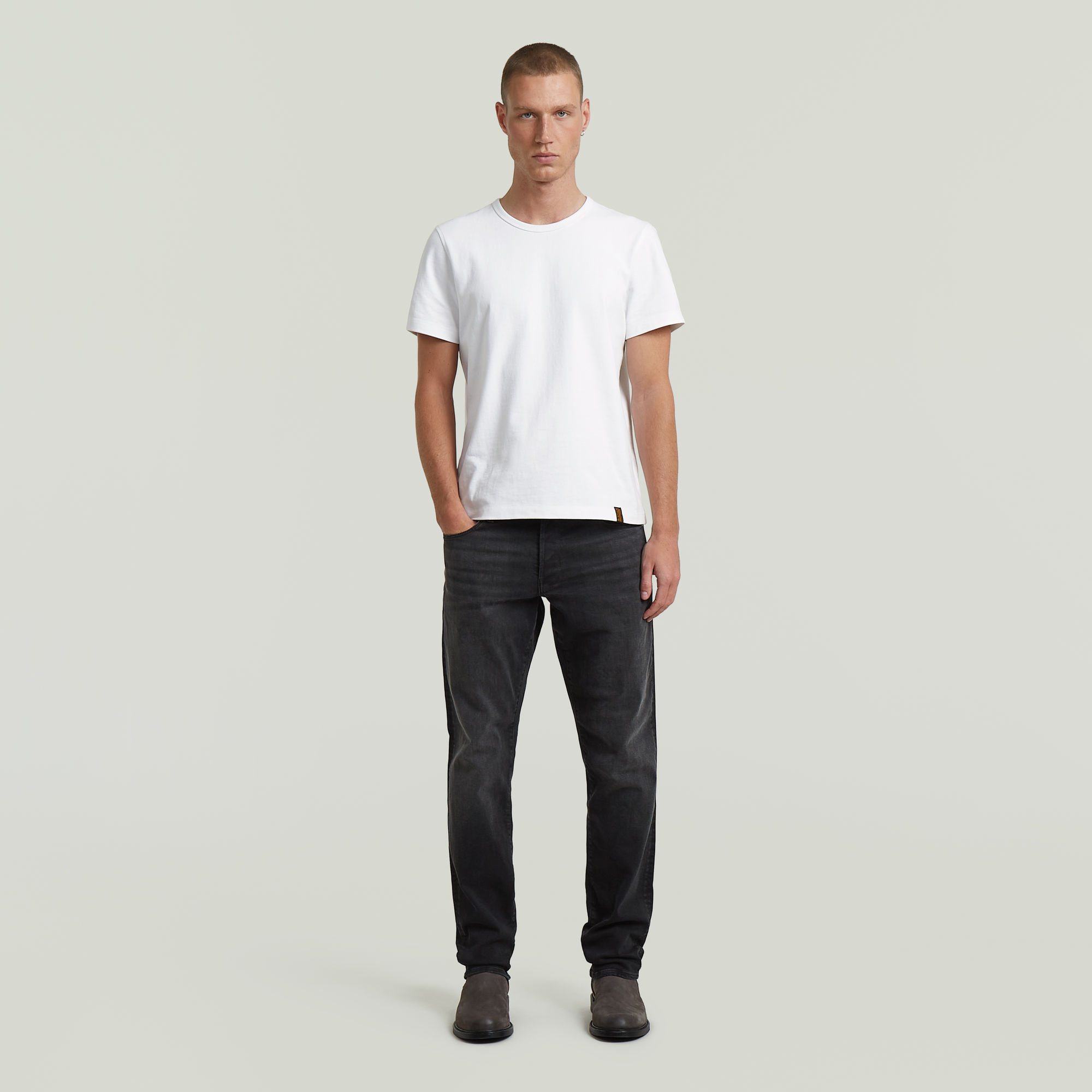 Thumbnail - 3301 Regular Tapered Jeans - Schwarz - Herren