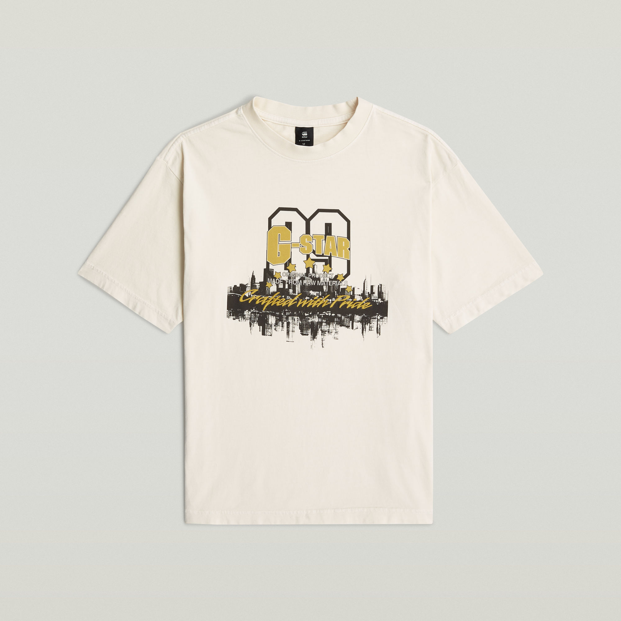 Thumbnail - Boys Oversized T-Shirt - Beige - jungen