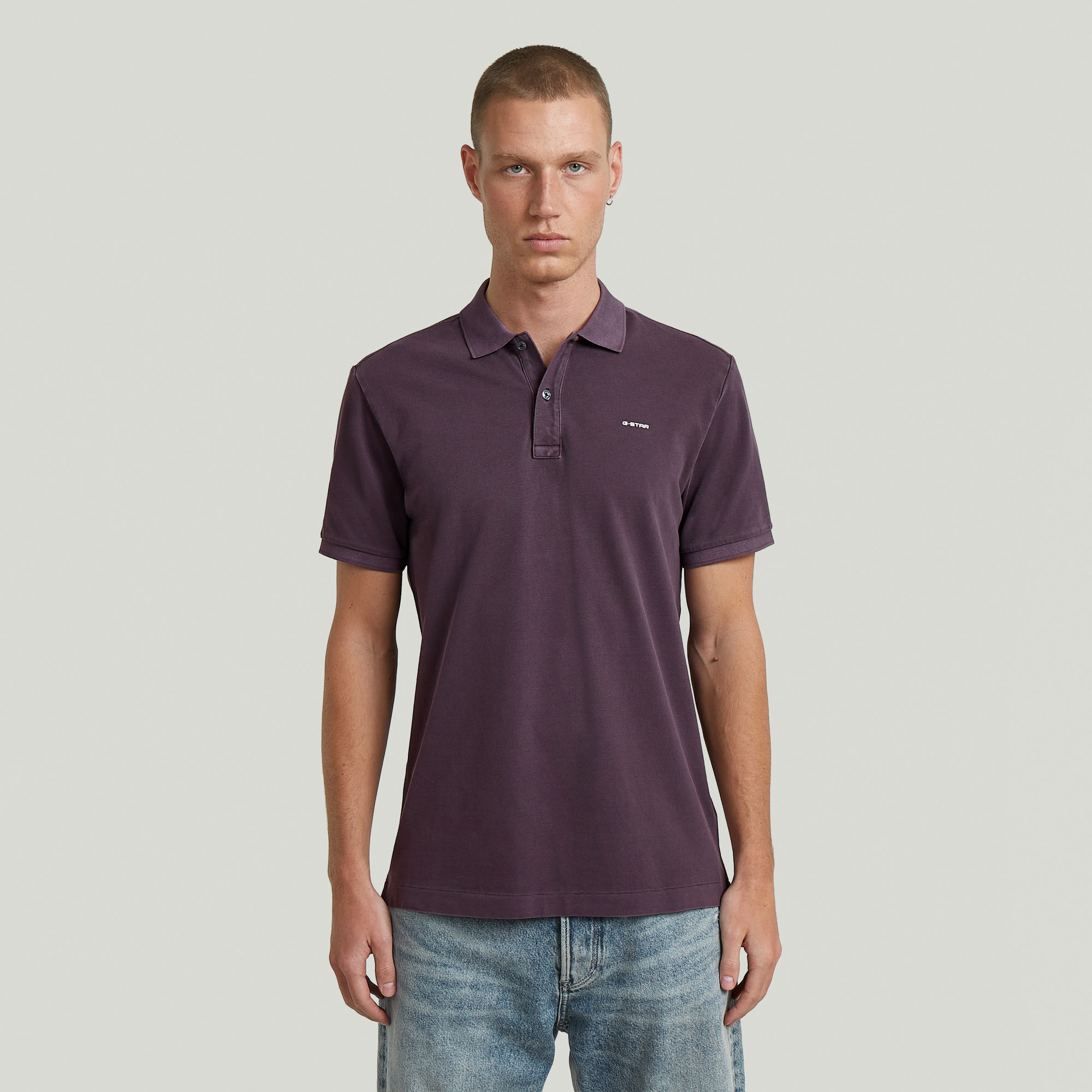 

Oluv Slim Polo - Paars - Heren