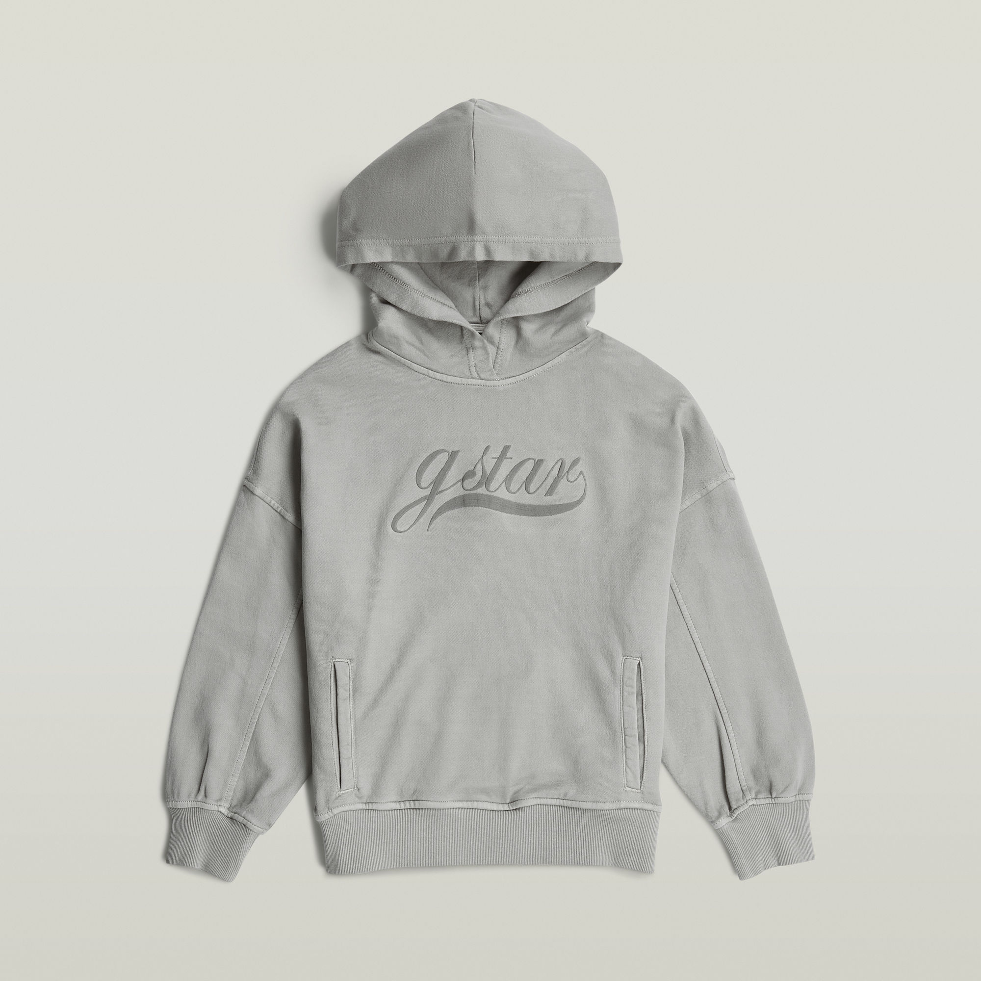Thumbnail - Girls Oversized Hooded Sweatshirt - Grau - mädchen
