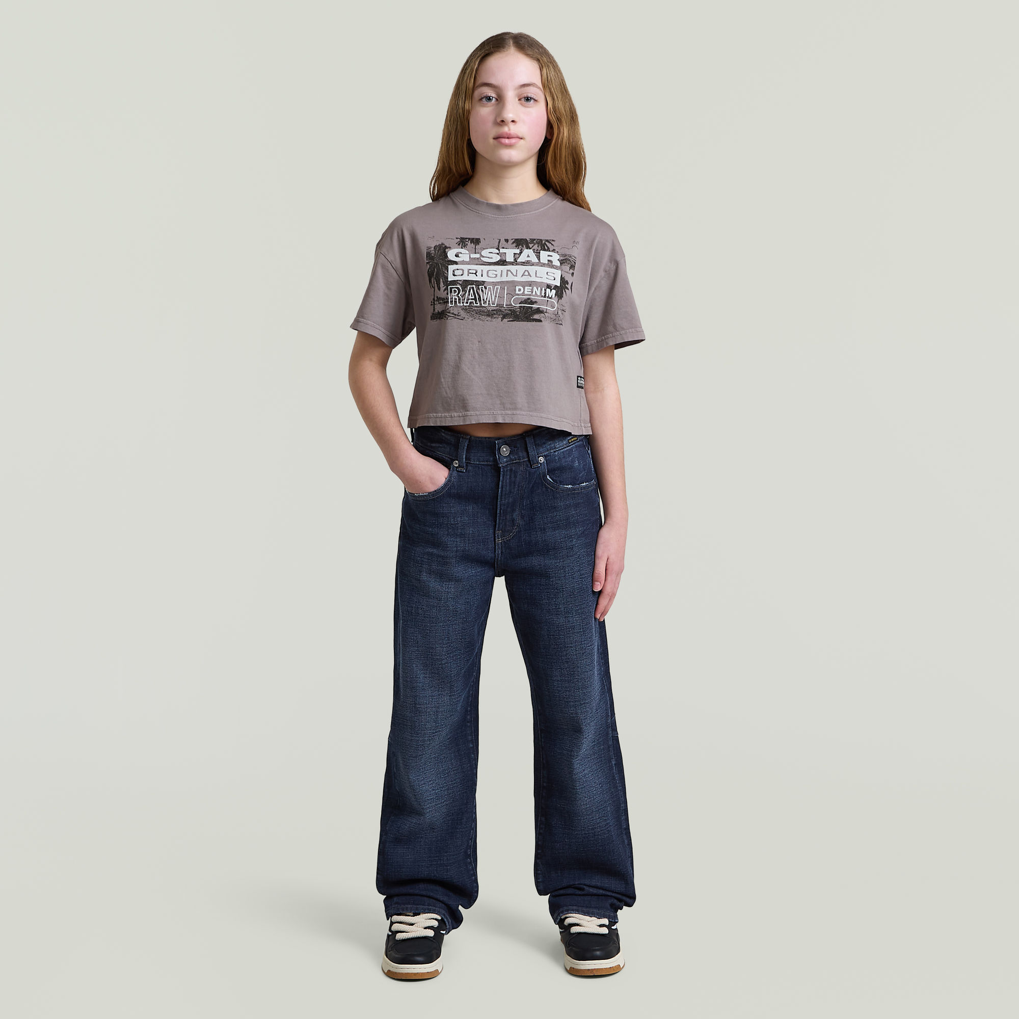 Thumbnail - Girls Bowey Boyfriend Jeans - Mittelblau - mädchen