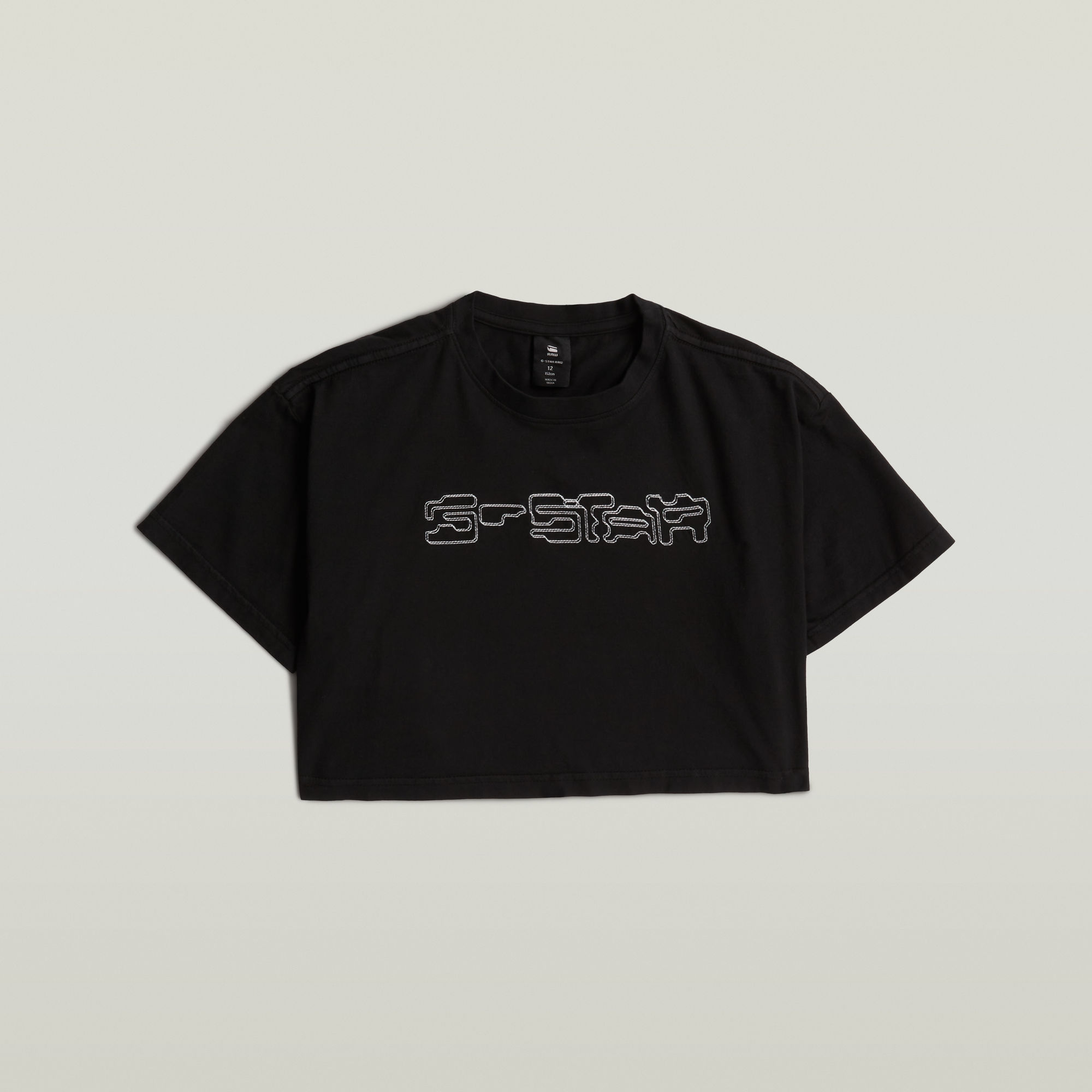 Girls Boxy Cropped T-Shirt - Schwarz - mädchen