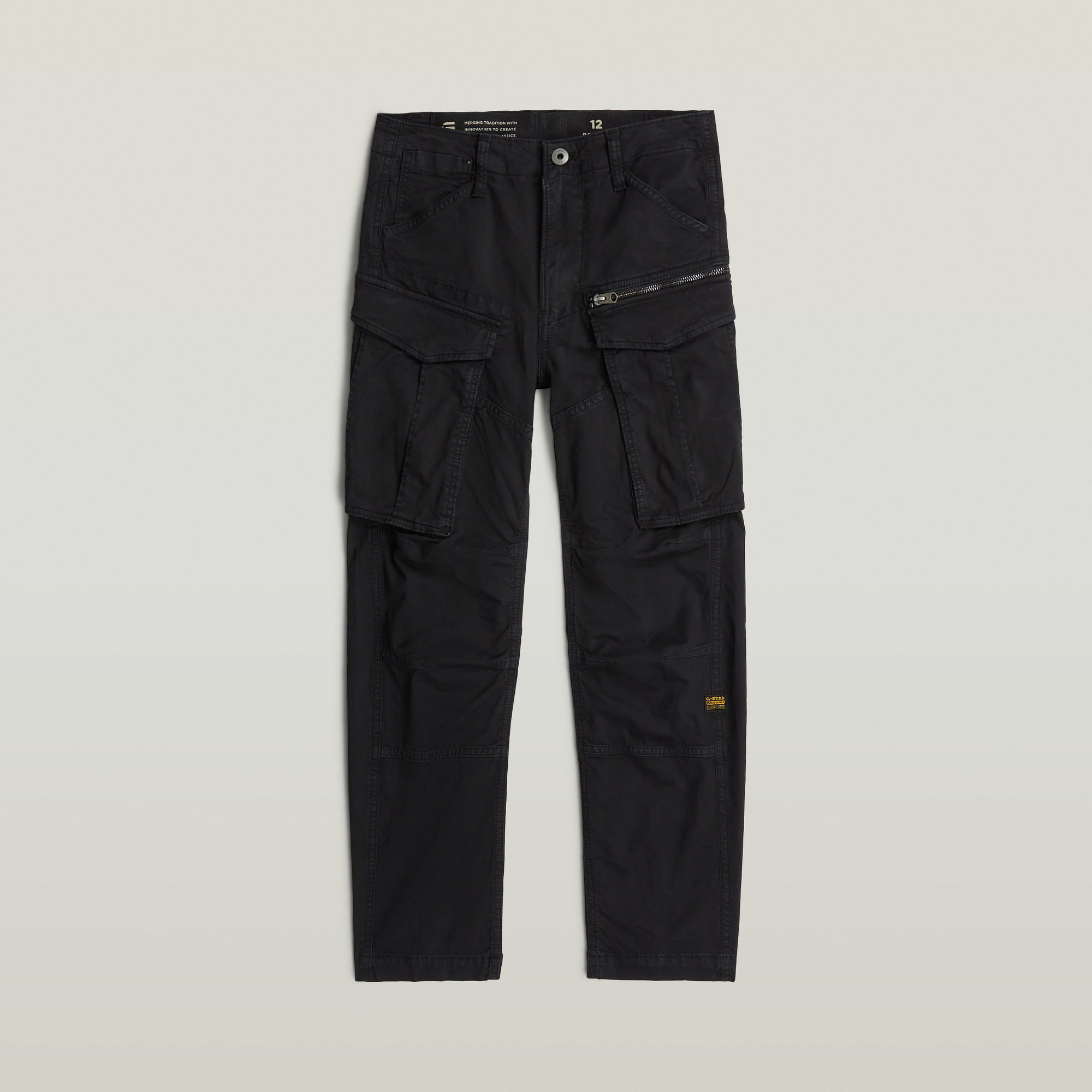 Boys Rovic Zip 3D Regular Tapered Hose - Schwarz - jungen