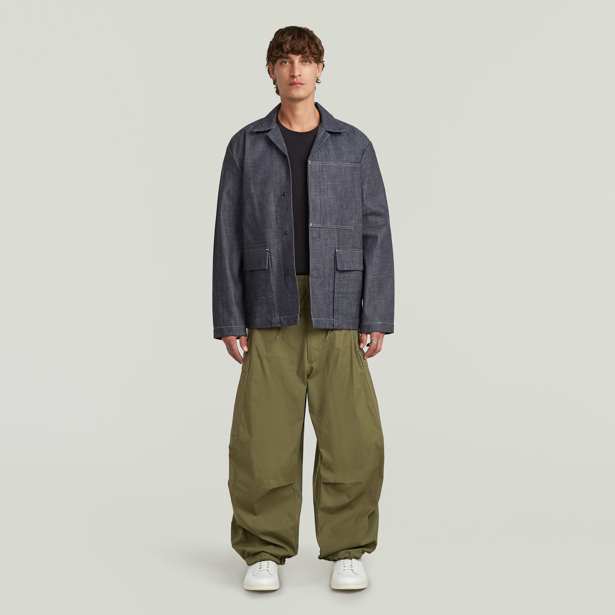 Thumbnail - G-S020 Marseille Selvedge Blazer - Dunkelblau - Herren