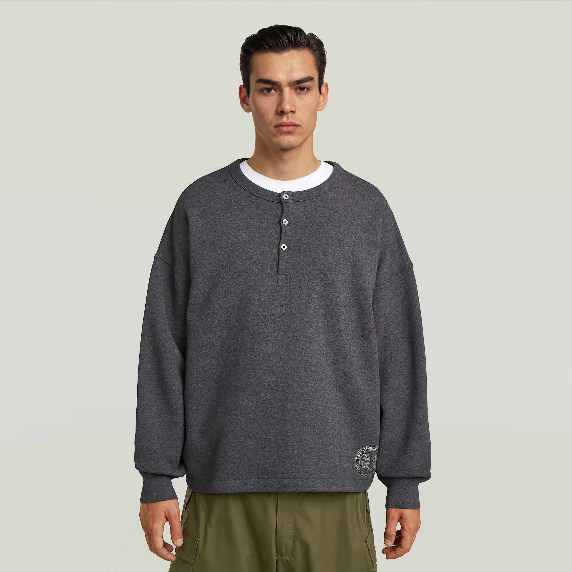 

G-S016 Henley Sweatshirt - Meerkleurig - Heren