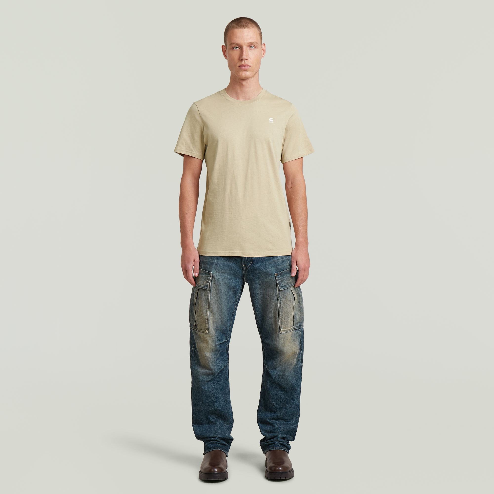 Thumbnail - GRAW Slim T-Shirt - Beige - Herren