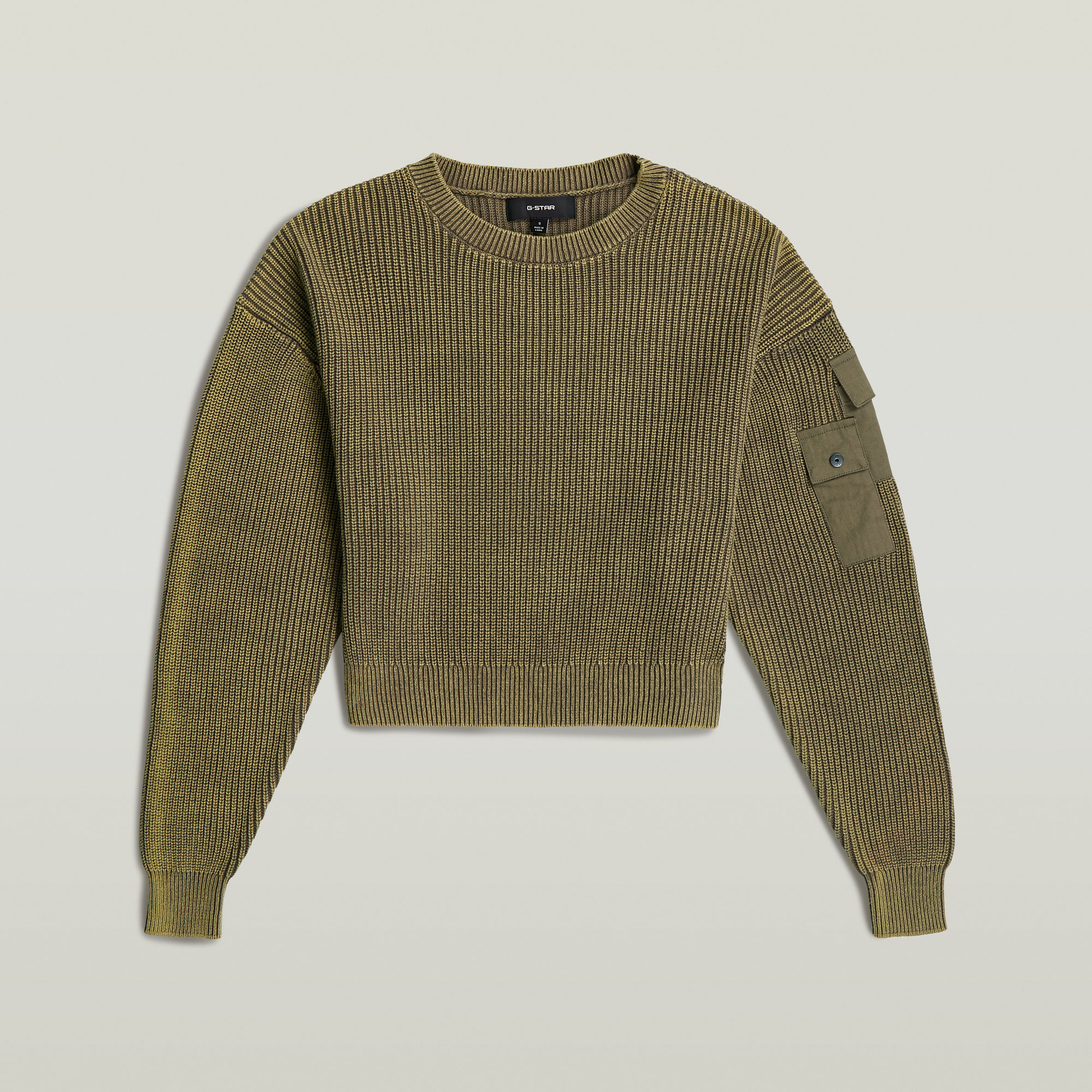 Thumbnail - Washed Pocket Loose Knit - Braun - Damen