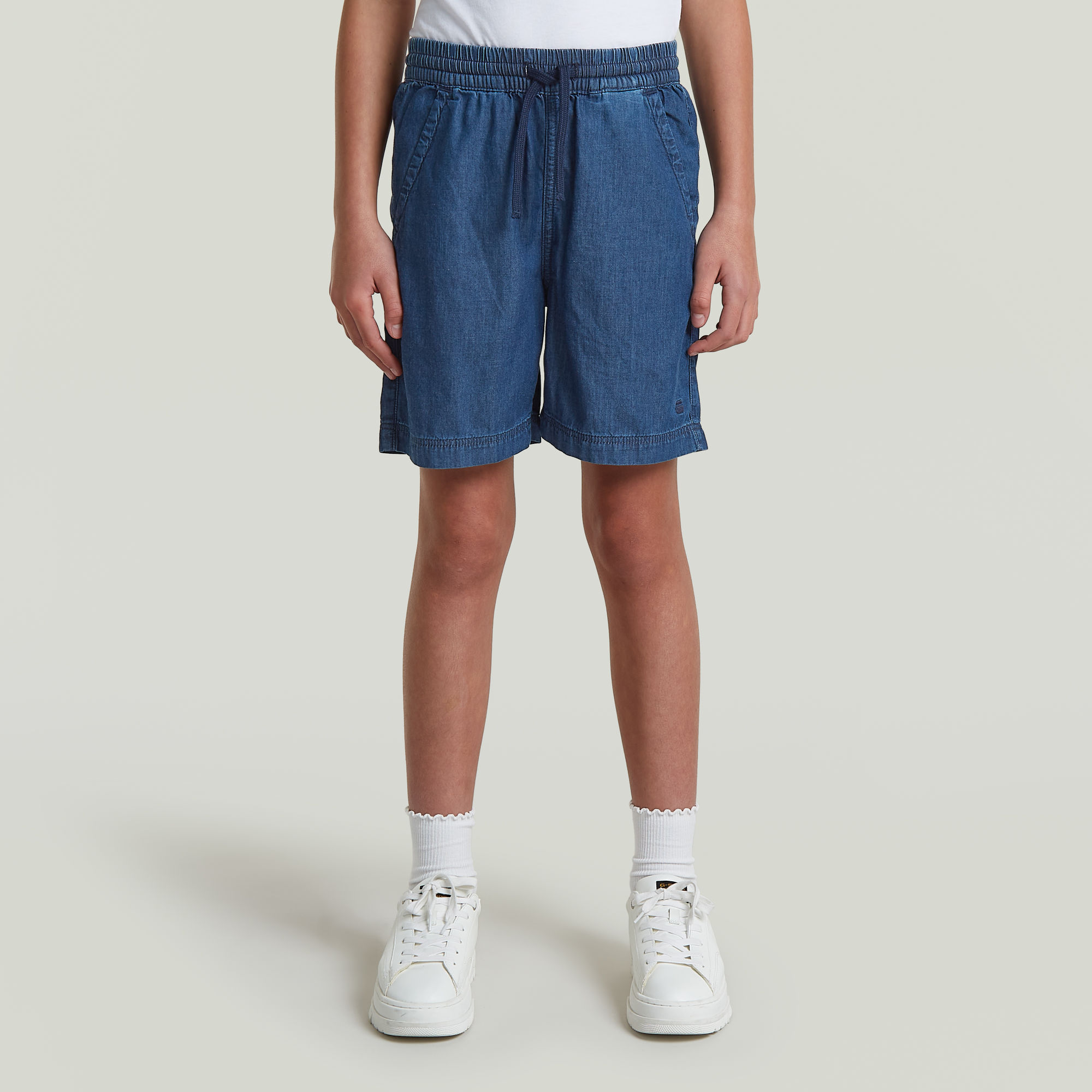 Girls Premium Core Shorts - Mittelblau - mädchen