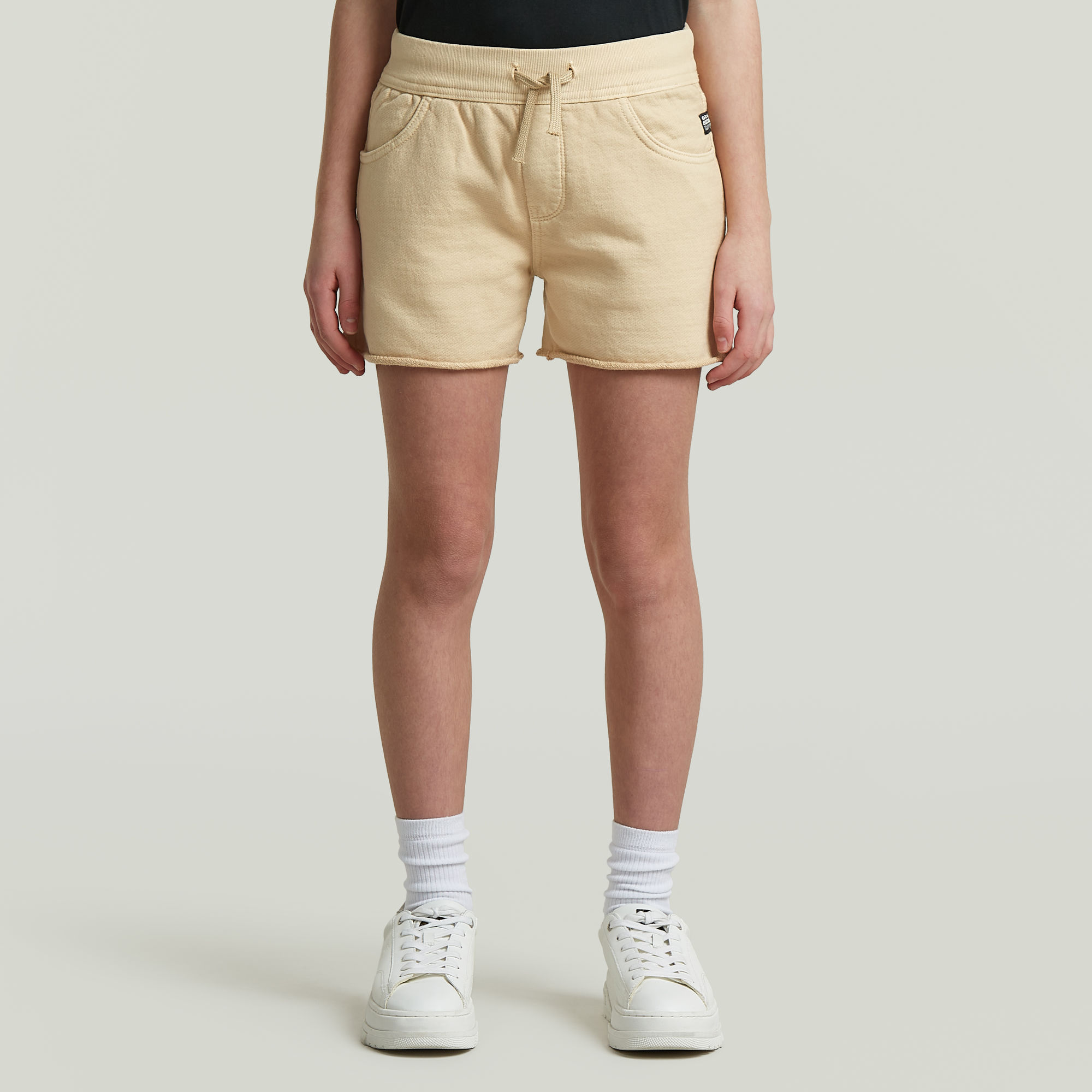 Girls True Shorts Raw Edge - Beige - mädchen