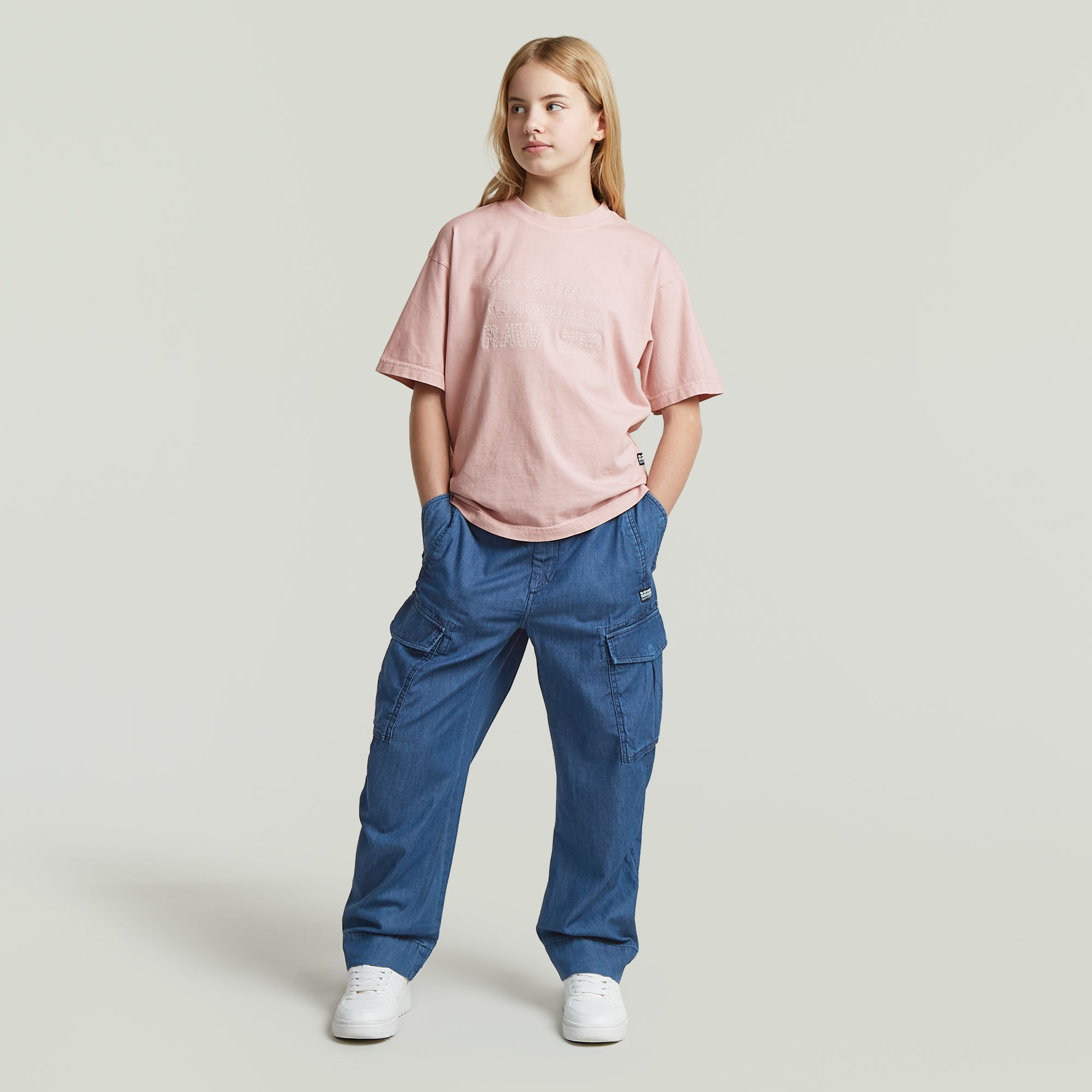 Thumbnail - Girls Summer Snow Cargohose - Mittelblau - mädchen