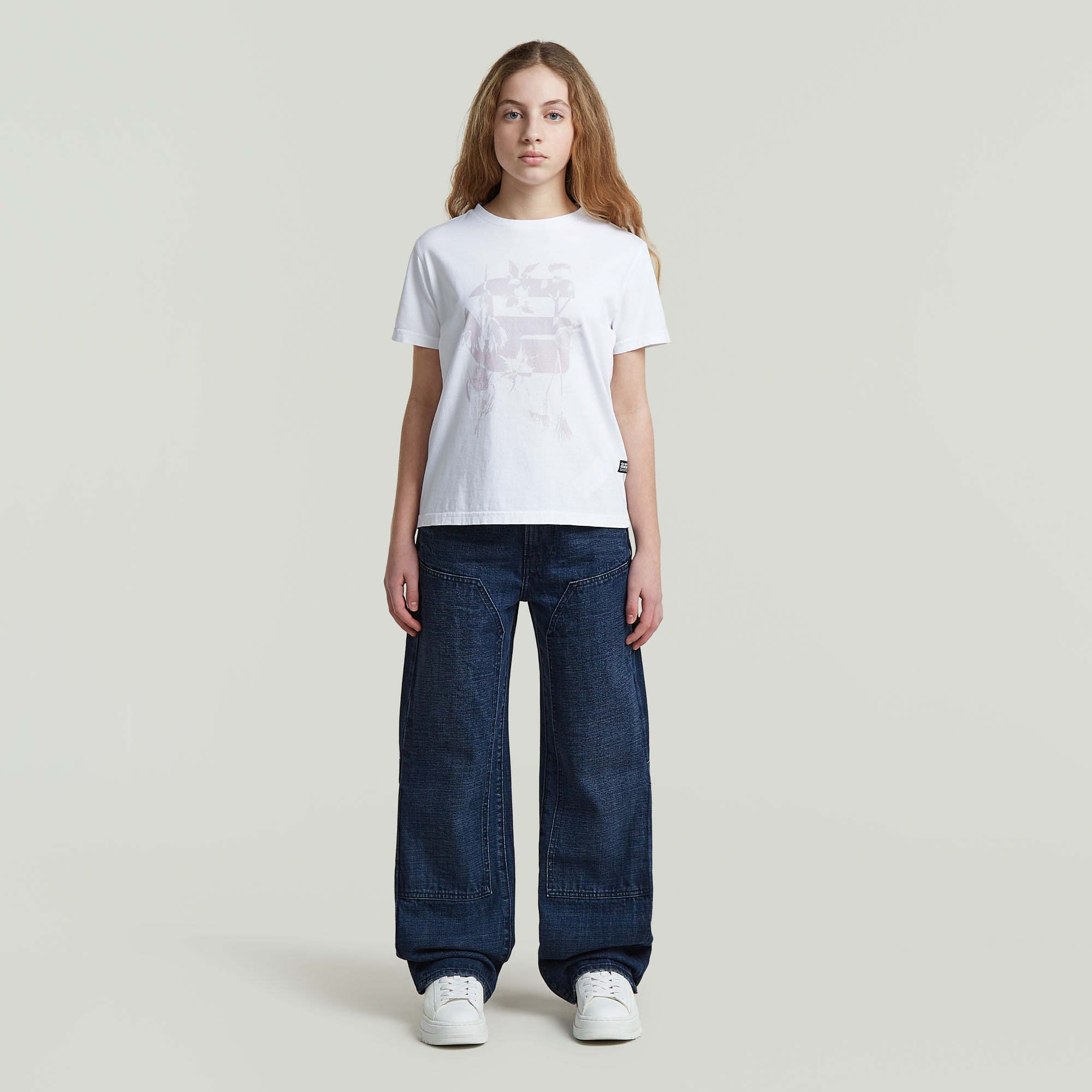 Thumbnail - Girls Bowey Carpenter Loose Jeans - Mittelblau - mädchen