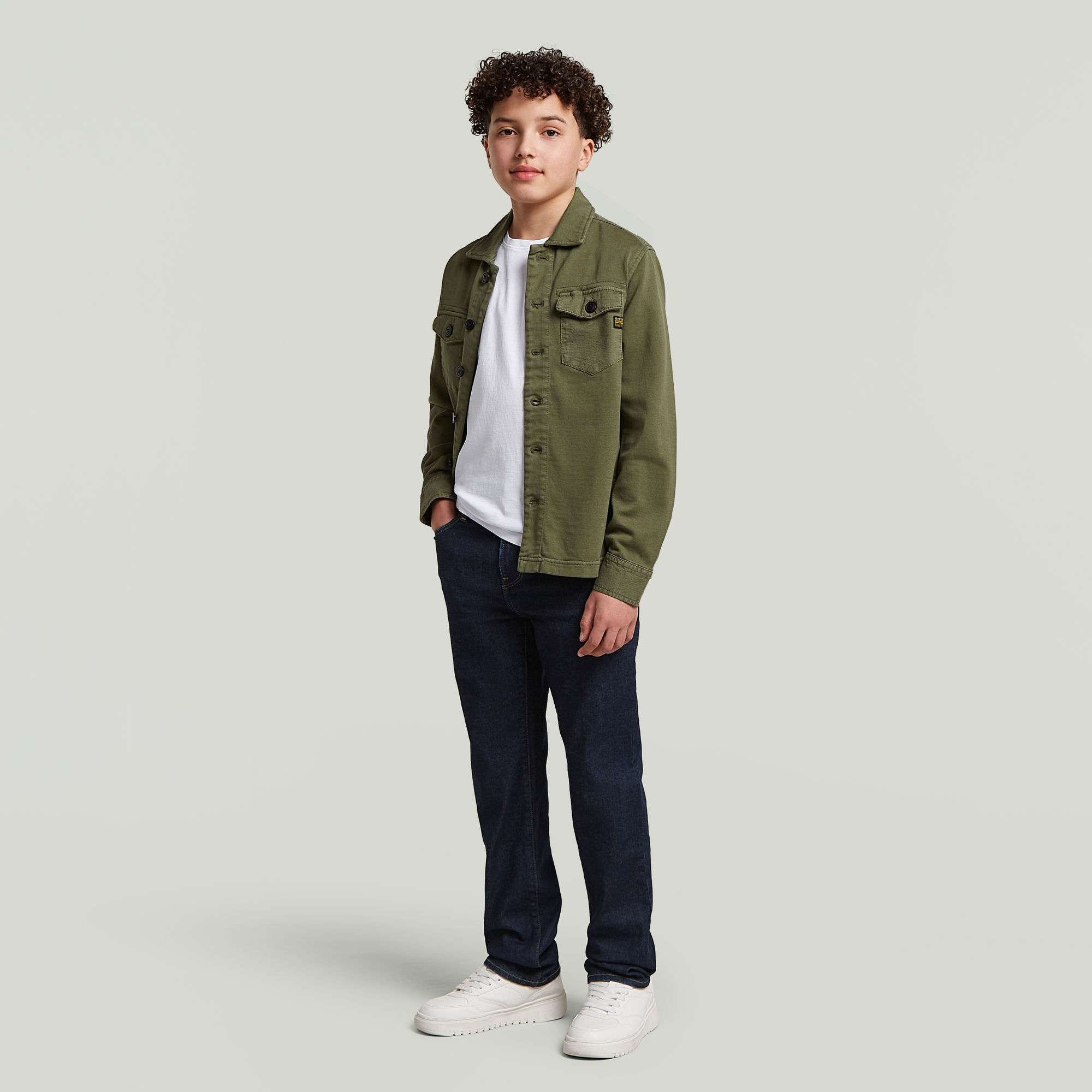 Thumbnail - Boys 3301 Straight Tapered Jeans - Dunkelblau - jungen