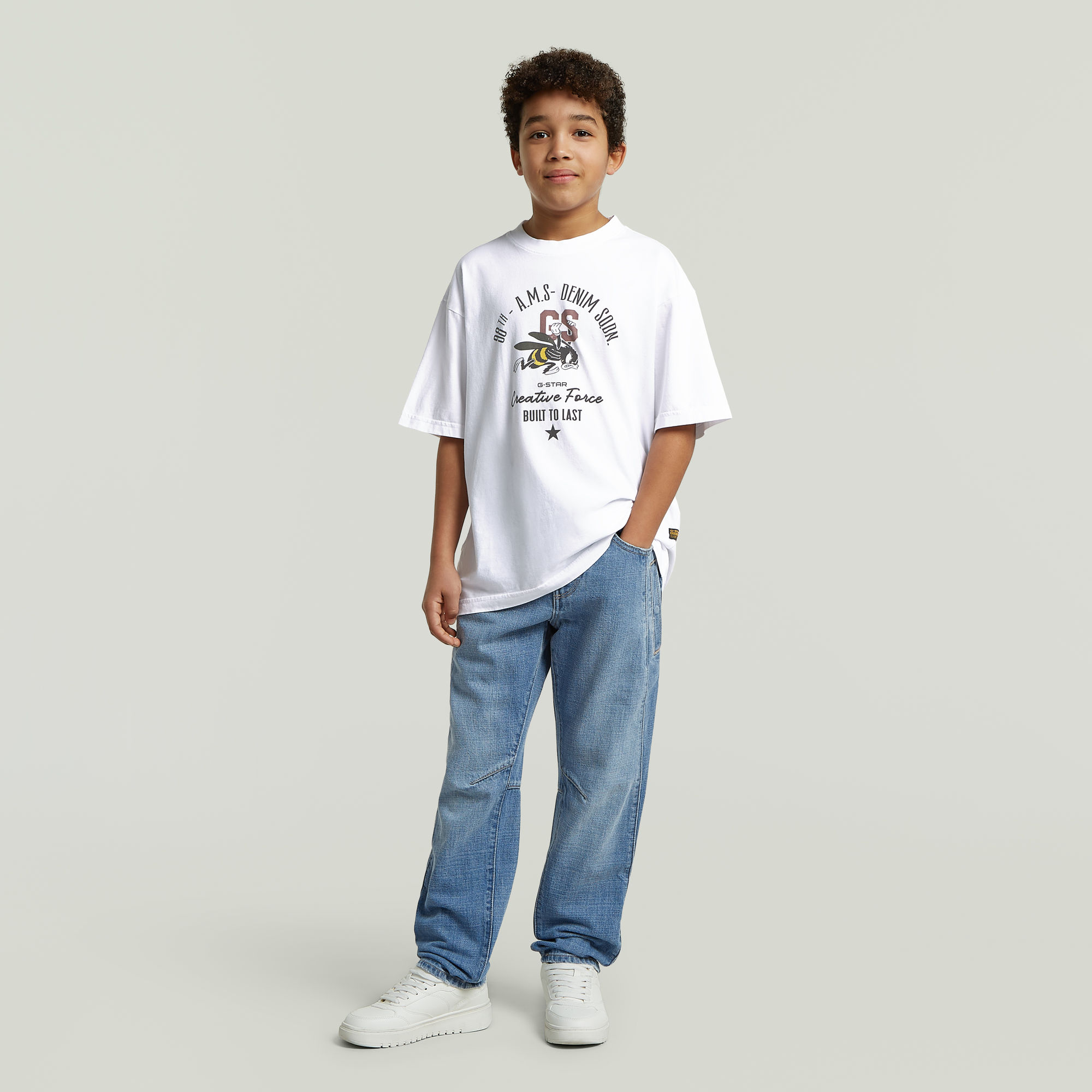 Thumbnail - Boys Oversized T-Shirt - Weiß - jungen