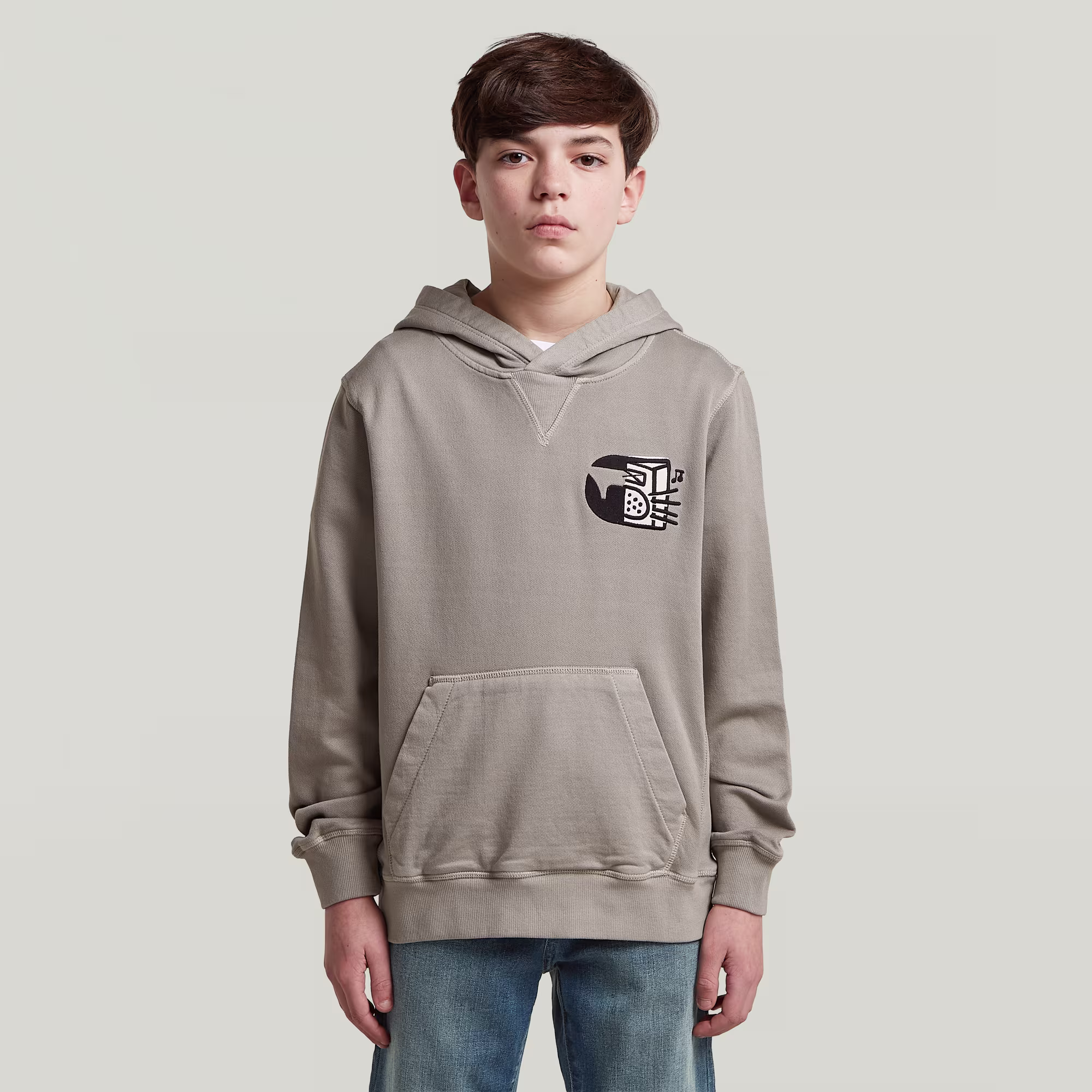 Boys Premium Core Hoodie Sweatshirt - Grau - jungen