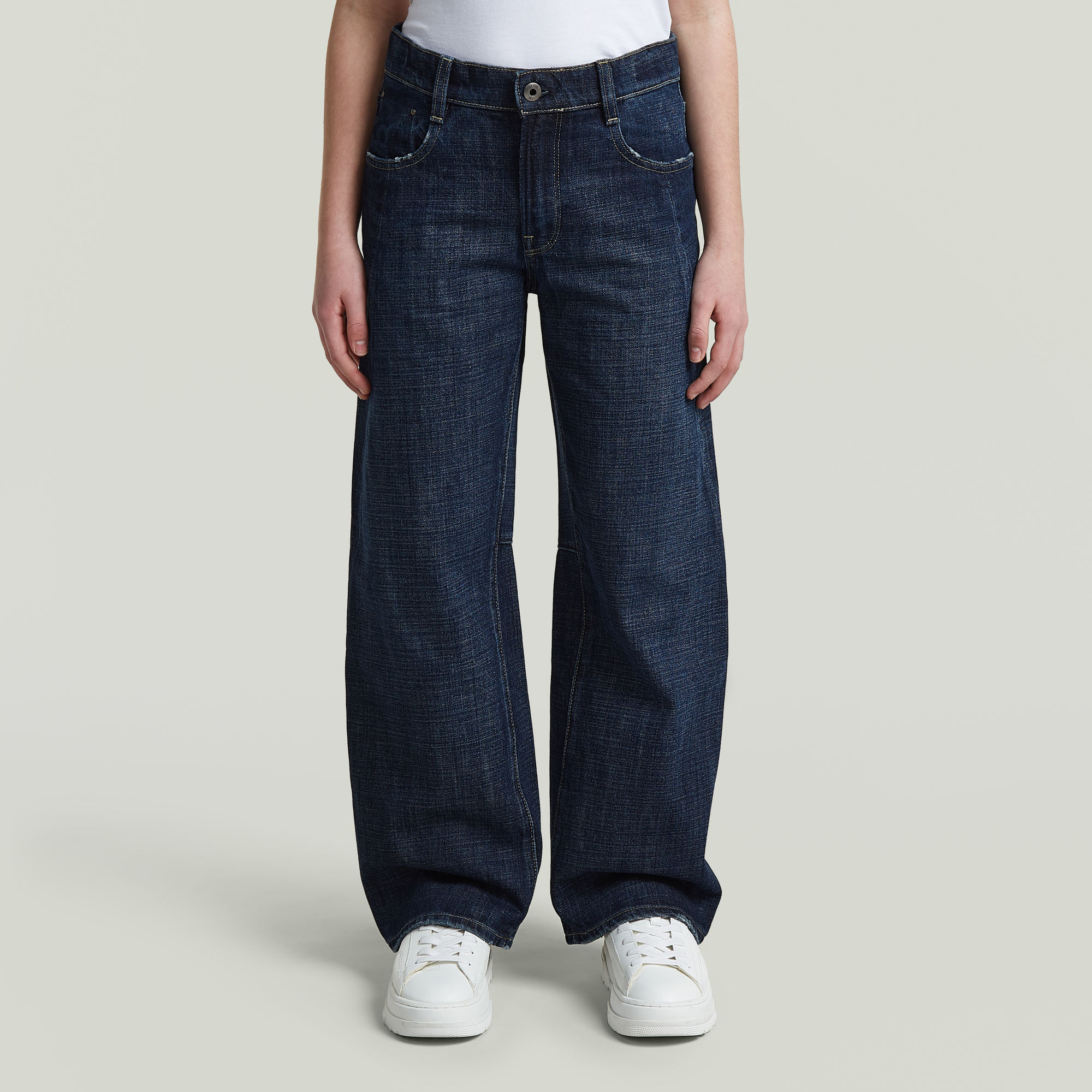 Girls Contor Loose Jeans - Dunkelblau - mädchen