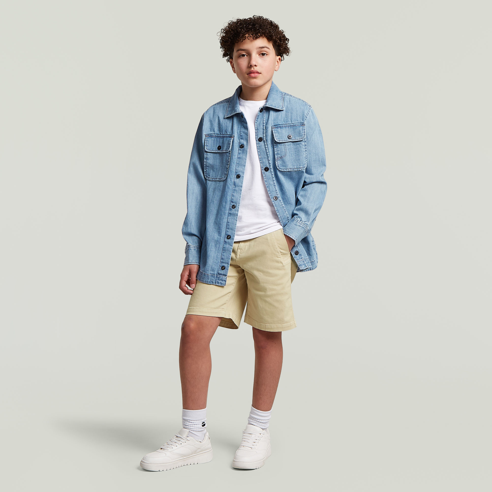 Thumbnail - Boys Bronson 3.0 Chino Shorts - Beige - jungen
