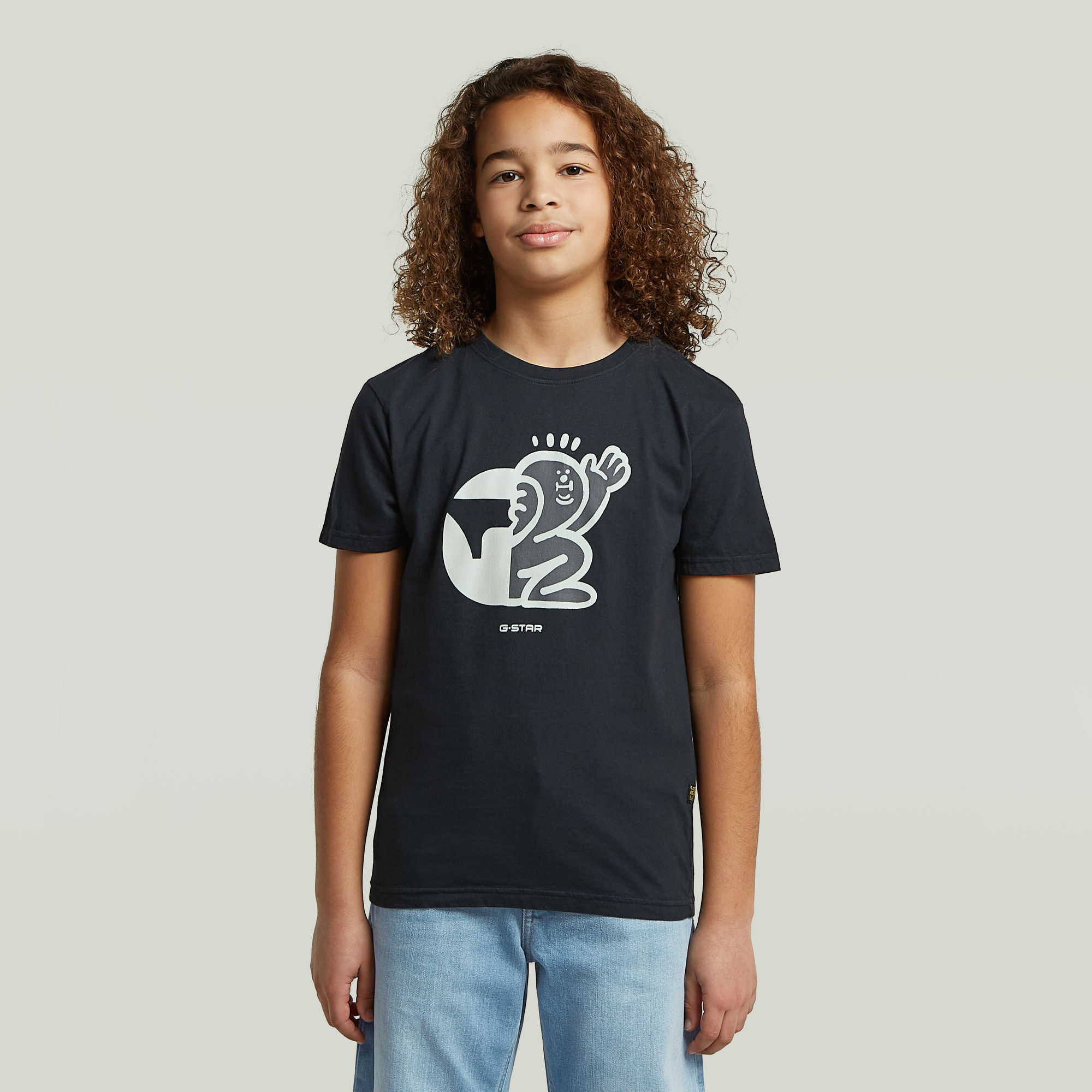 

Base T-Shirt voor jongens - Donkerblauw - jongens