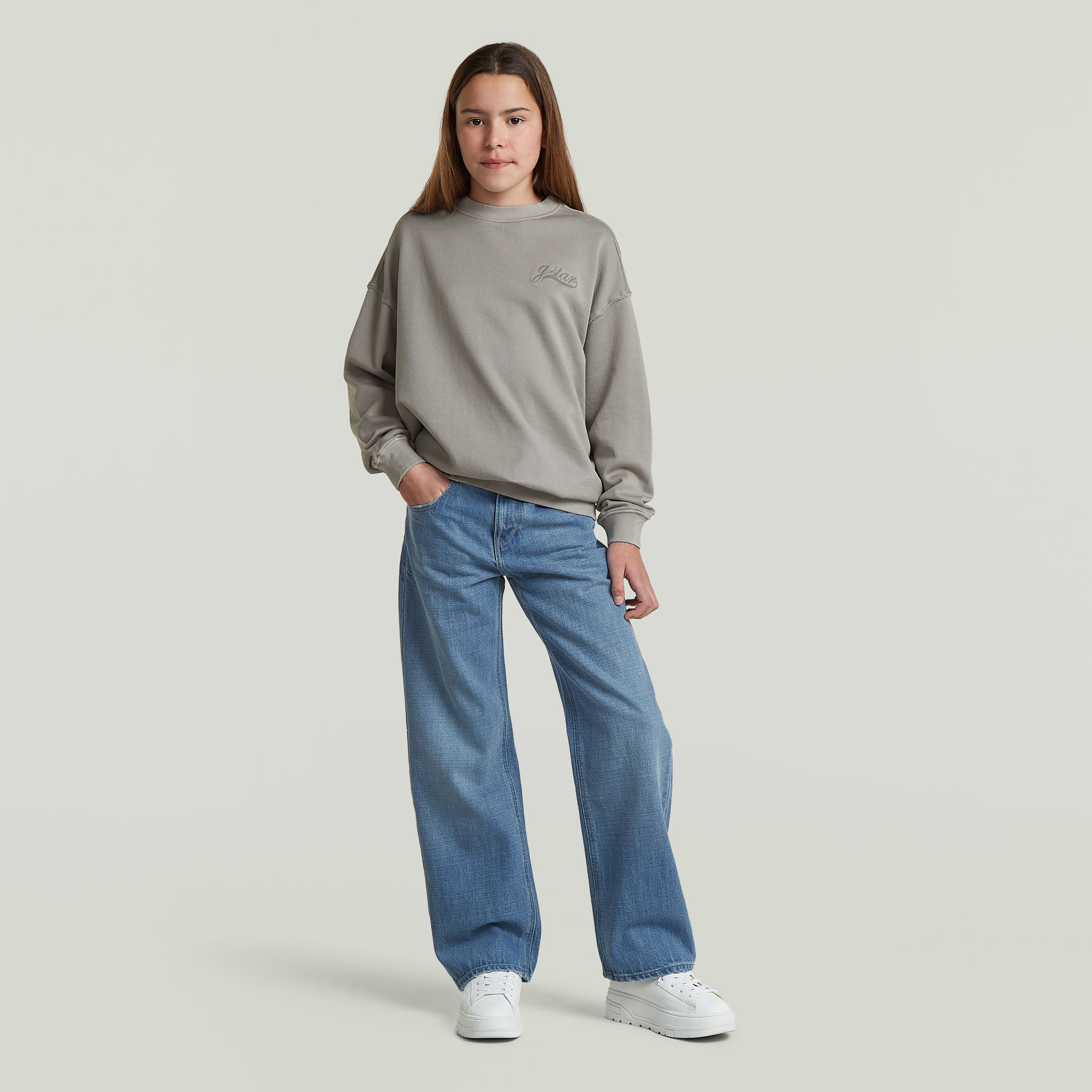Thumbnail - Girls Judee Loose Jeans - Hellblau - mädchen