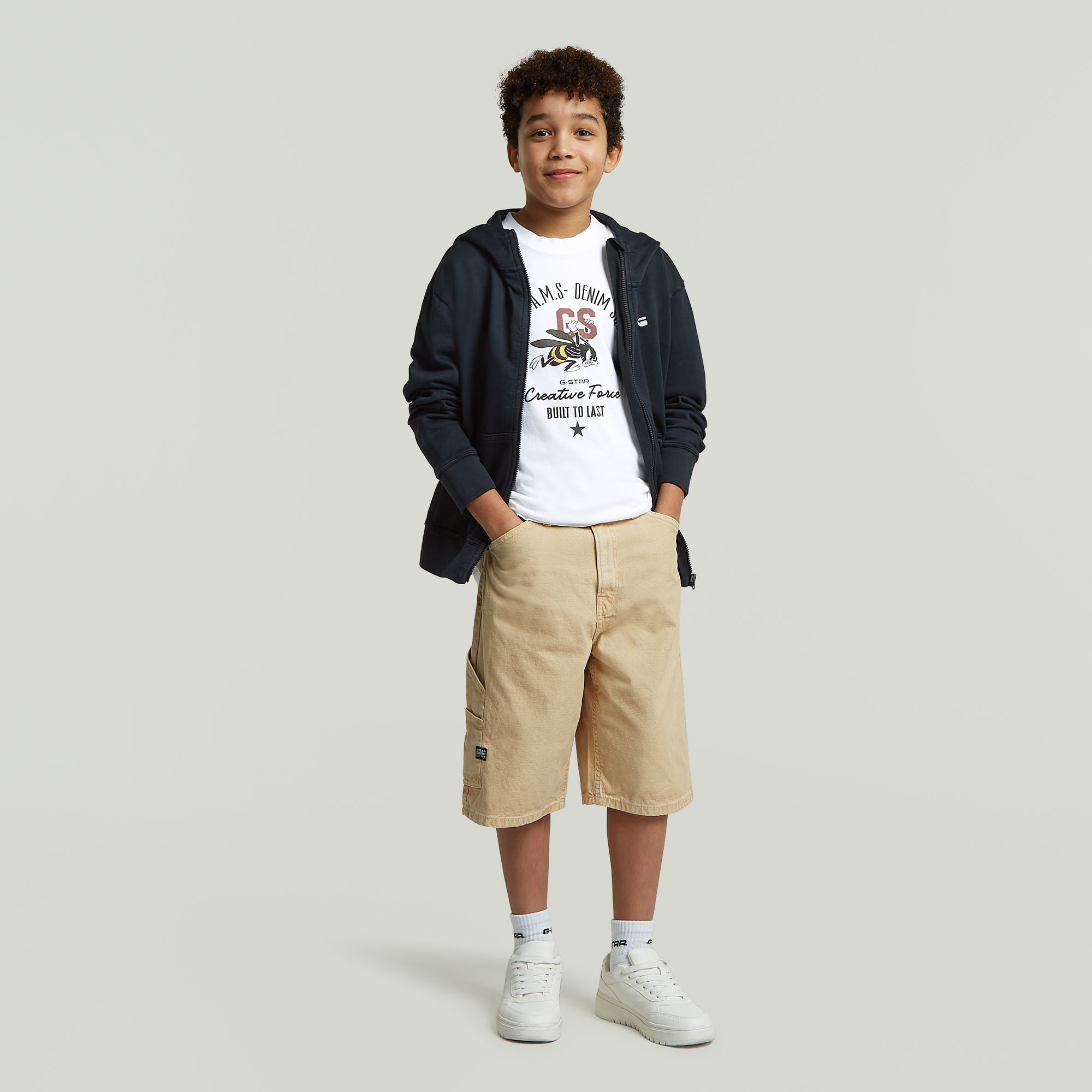 Thumbnail - Boys Bam Utility Shorts - Beige - jungen