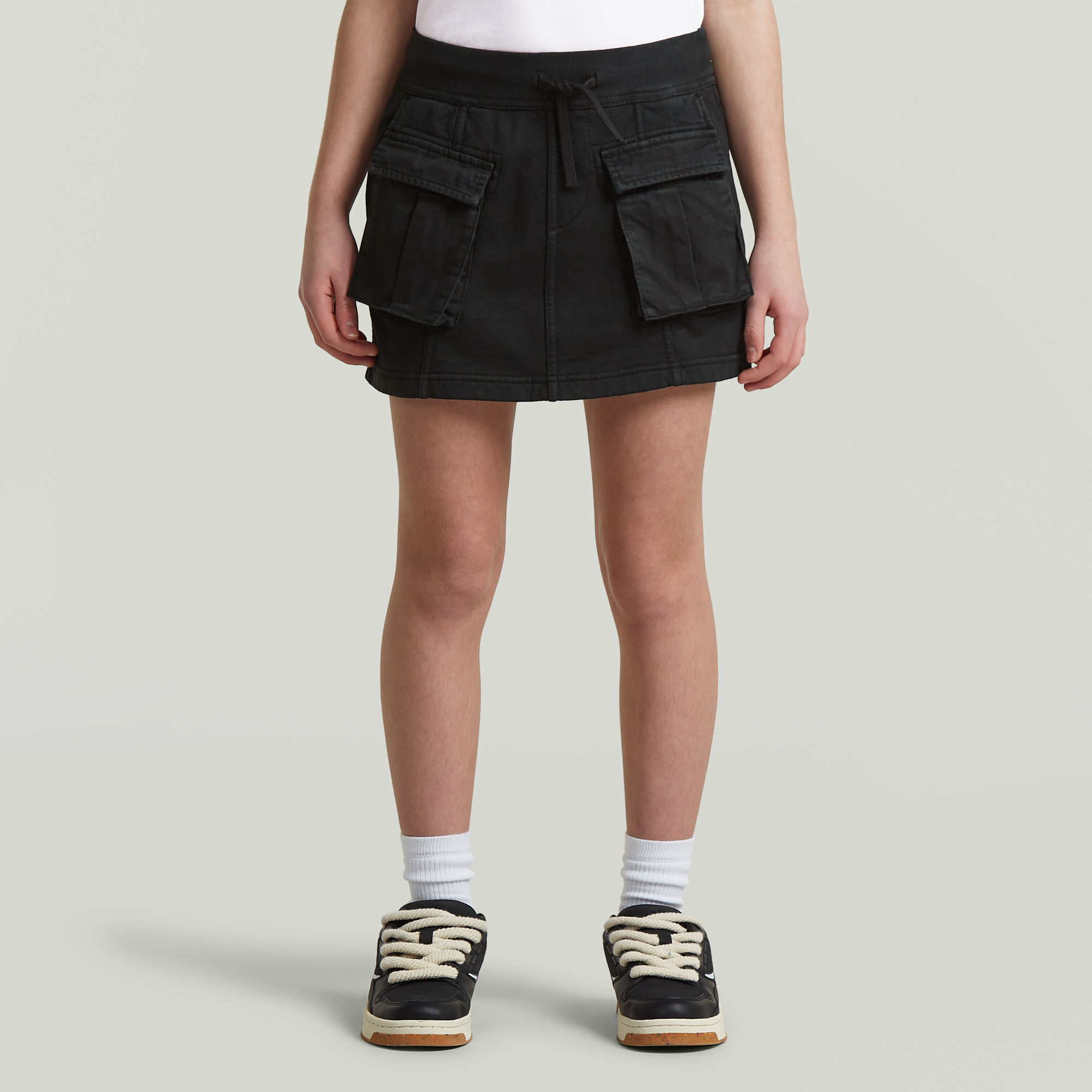 Girls Mini Cargo Sweat Skirt PM - Schwarz - mädchen