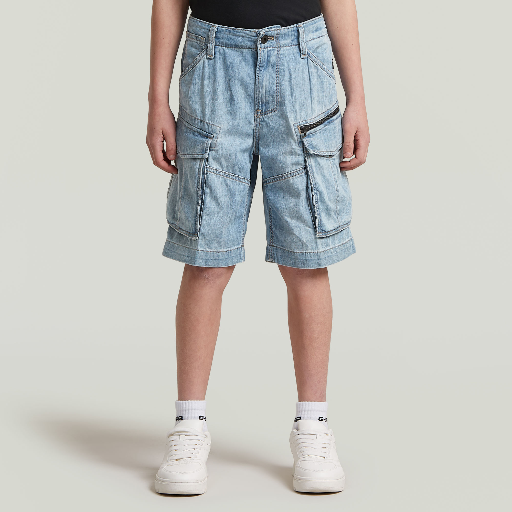 Boys Rovic Zip 1/2 Shorts - Hellblau - jungen