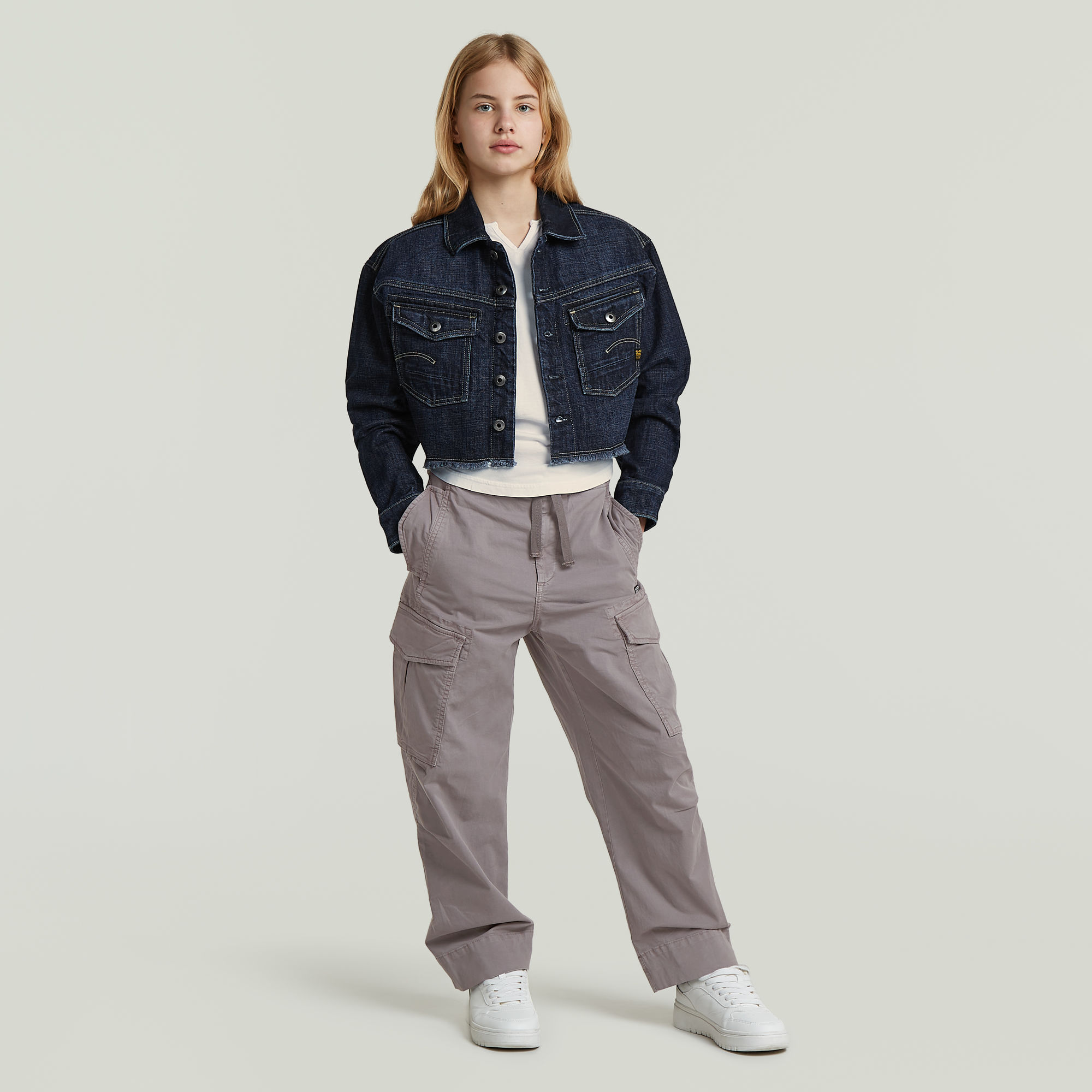 Thumbnail - Girls Summer Snow Cargohose - Grau - mädchen