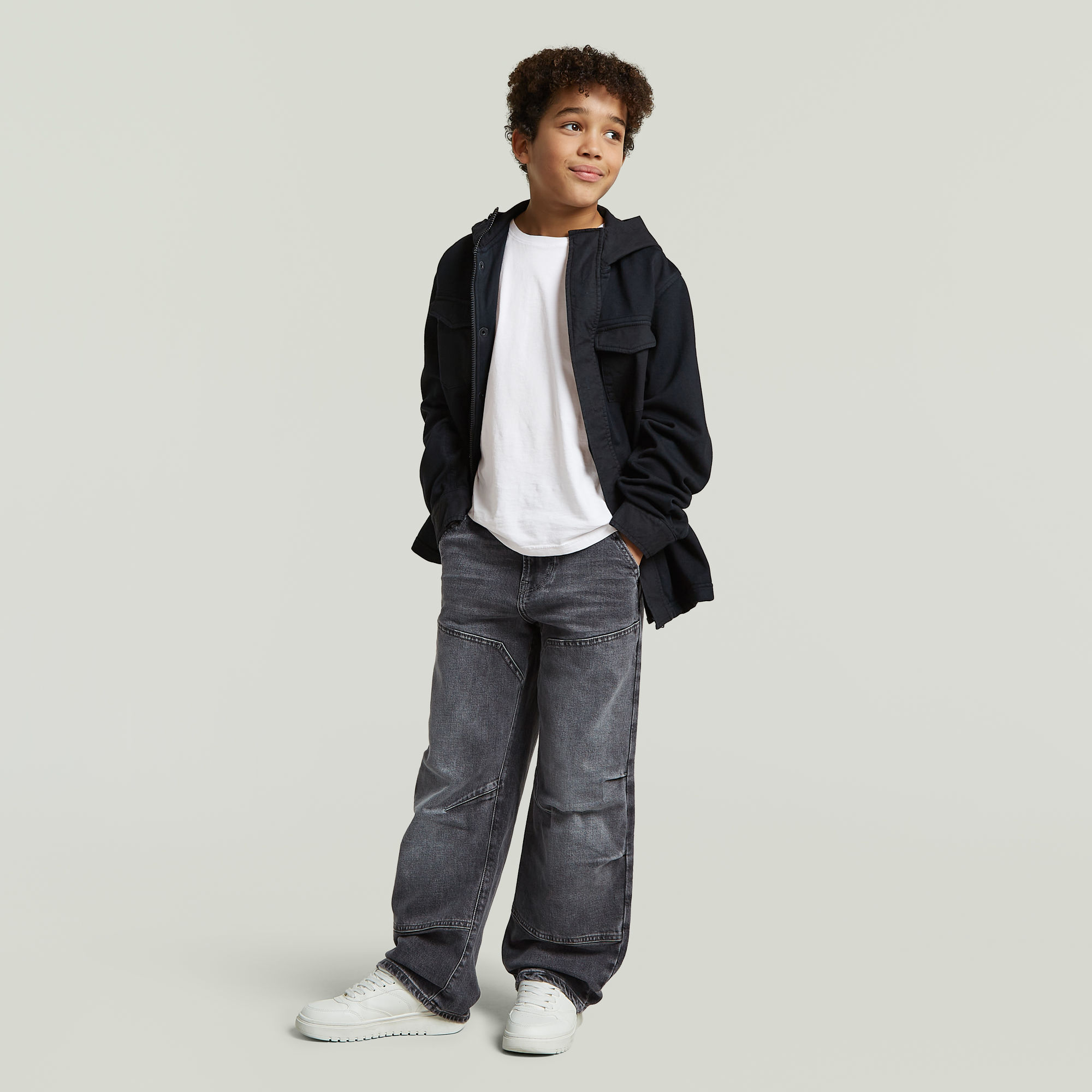 Thumbnail - Boys Carpenter Loose Jeans - Grau - jungen