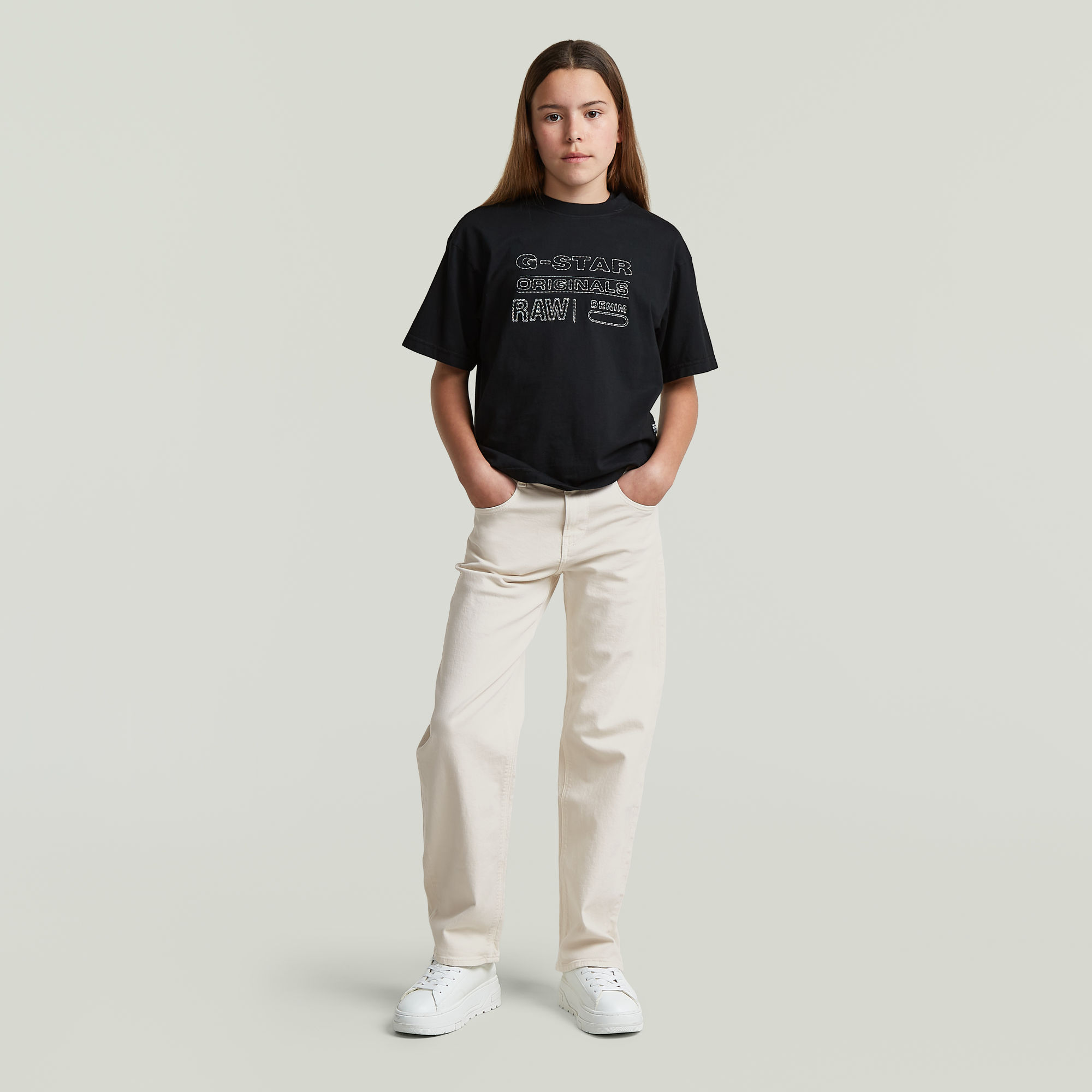 Thumbnail - Girls Judee Loose Worker Pants - Beige - mädchen
