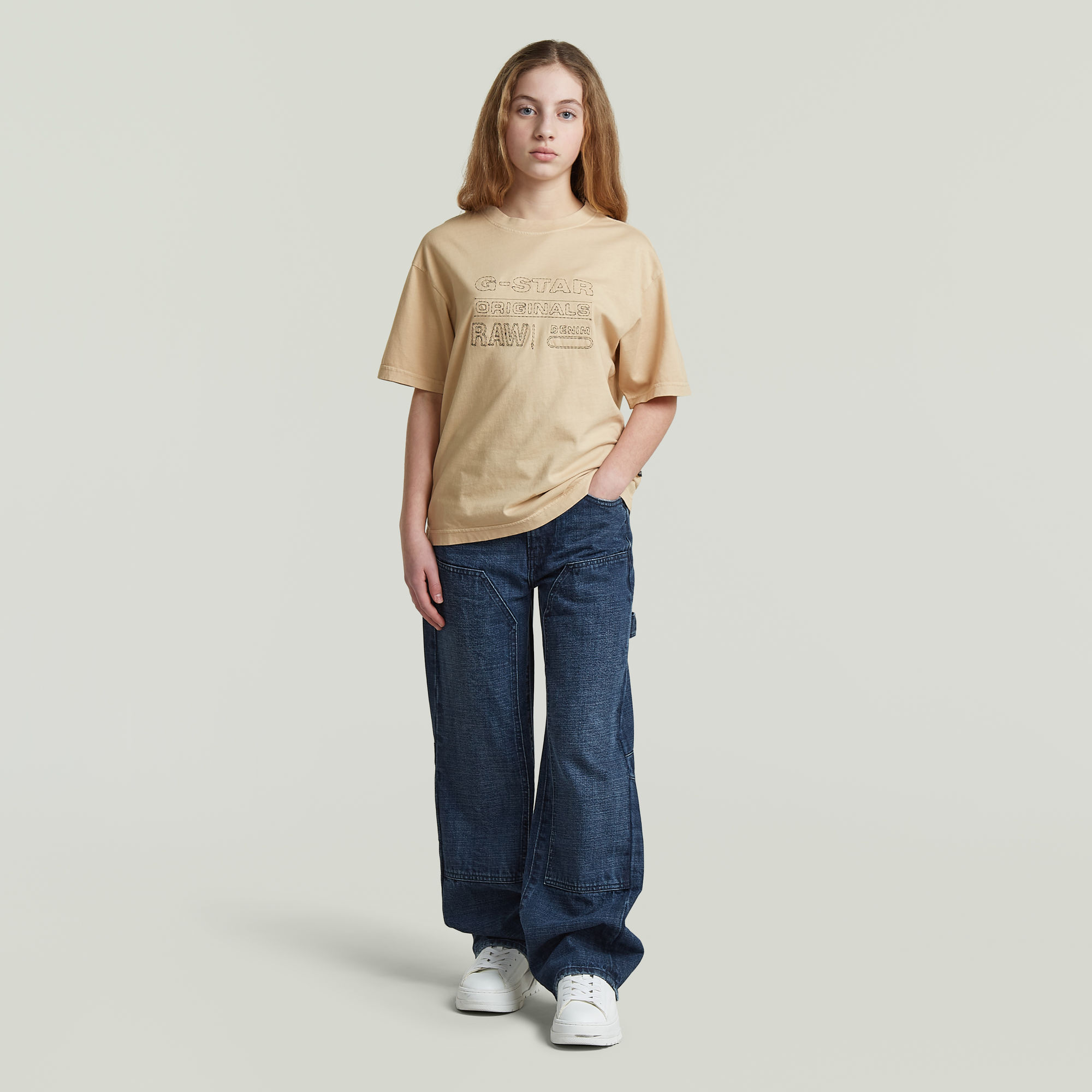 Thumbnail - Girls Oversized - Beige - mädchen