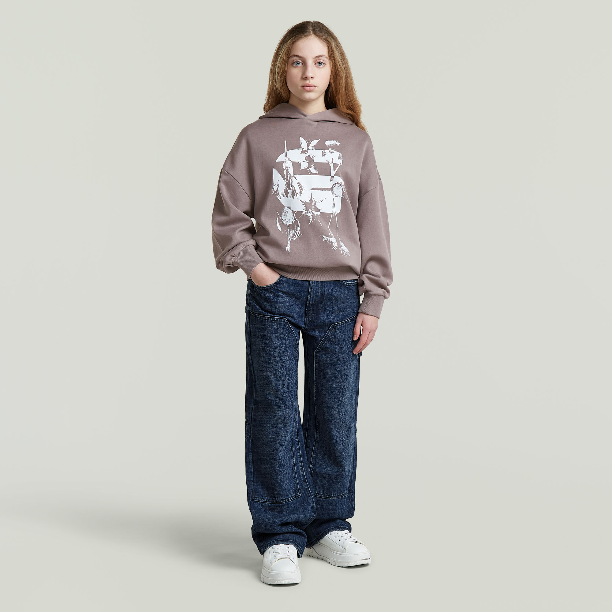Thumbnail - Girls Miller Hoodie Sweatshirt - Grau - mädchen