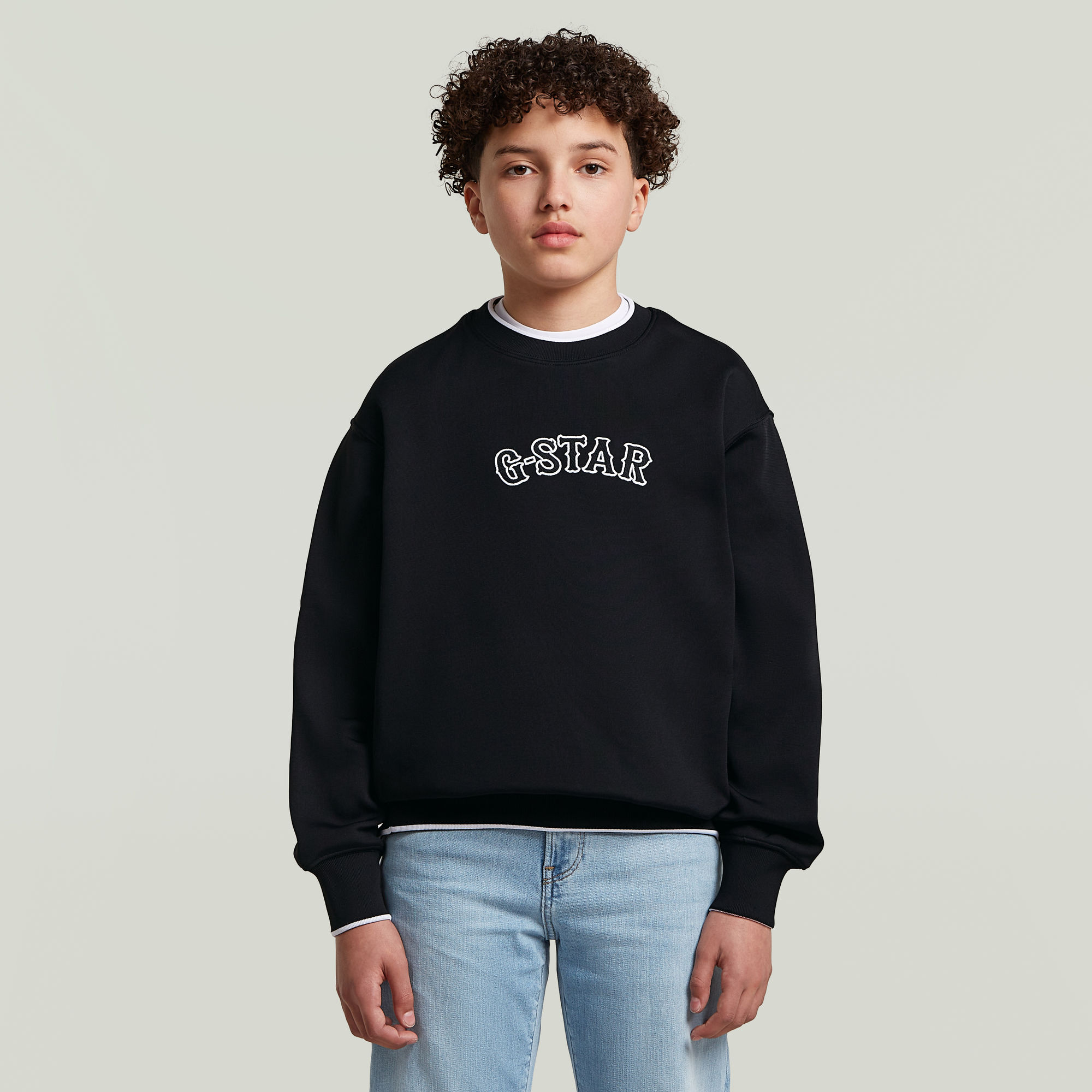Boys Crew Sweatshirt - Schwarz - jungen